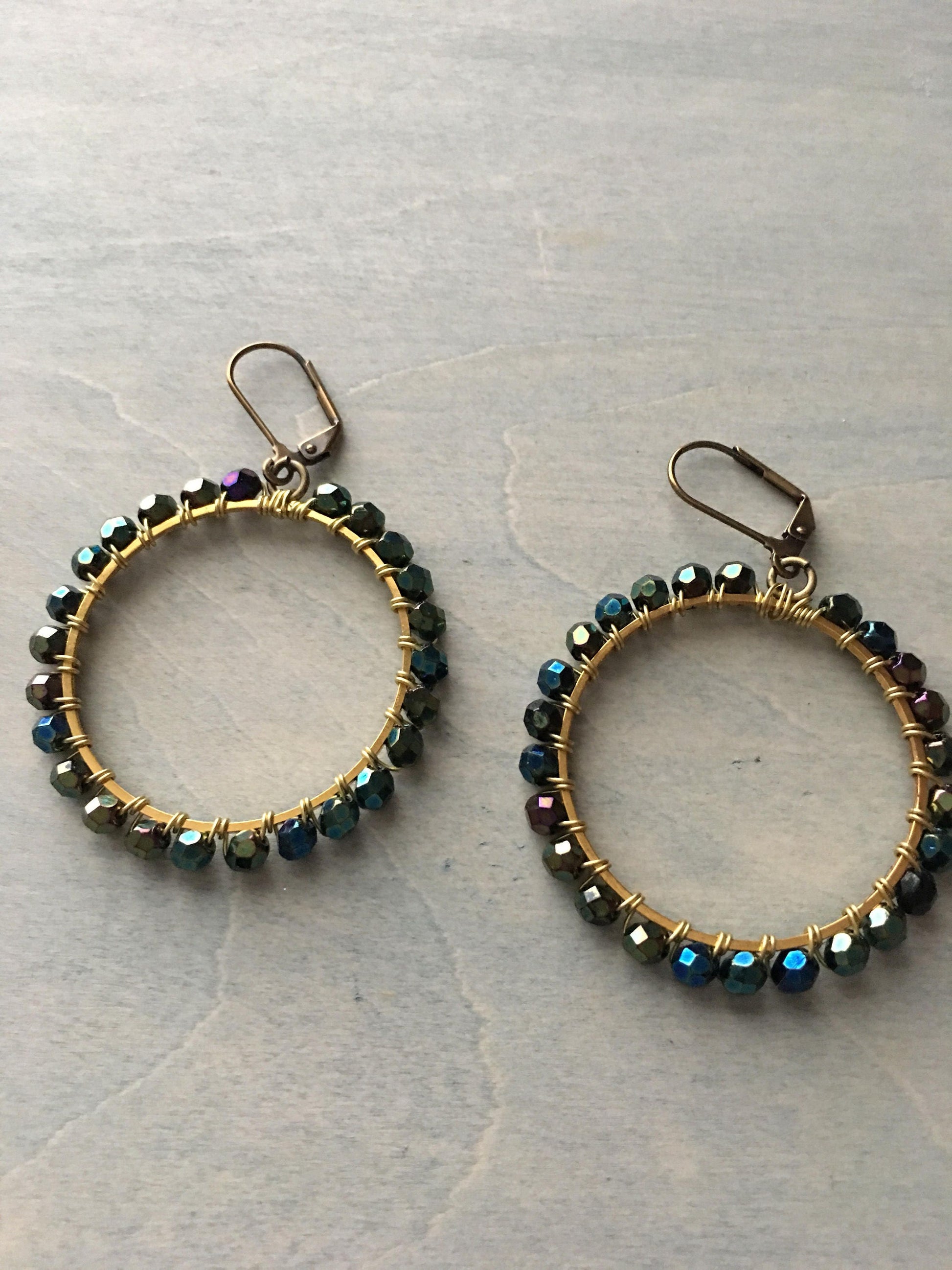 Peacock  green hoops