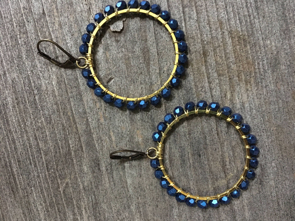 Midnight  Blue Hoops