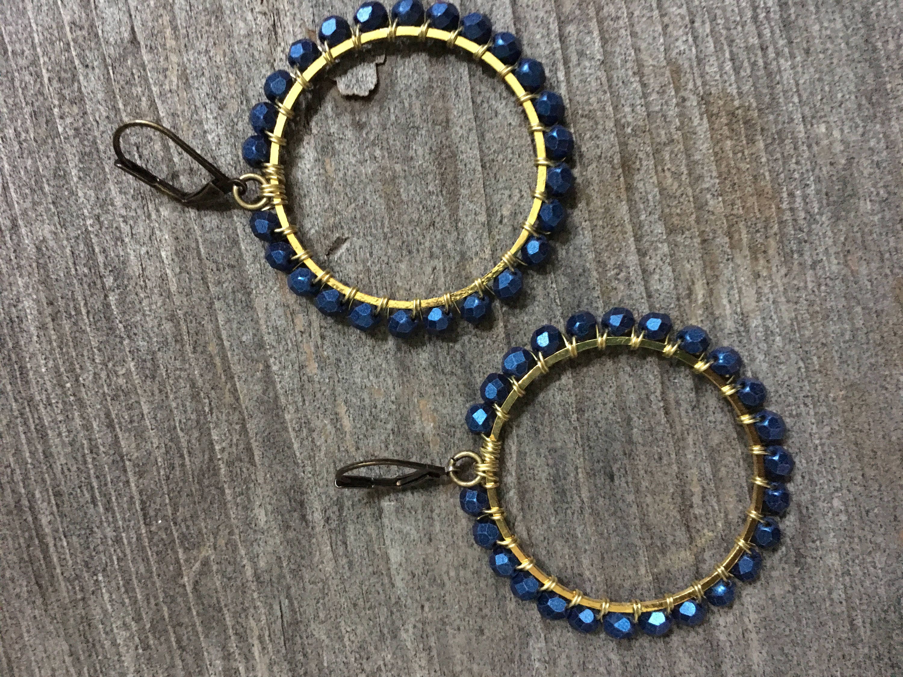 Midnight  Blue Hoops