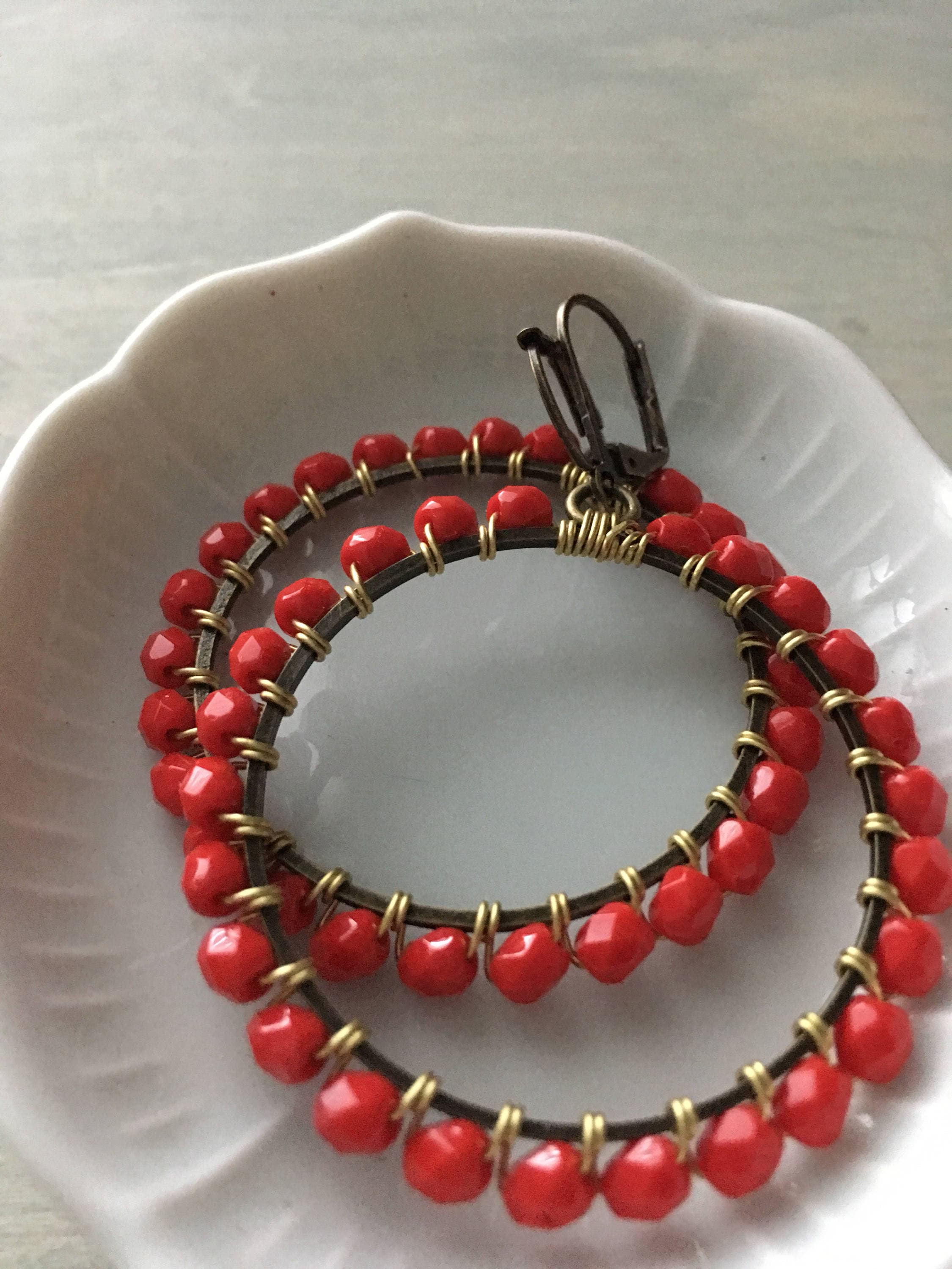 Cherry red hoops
