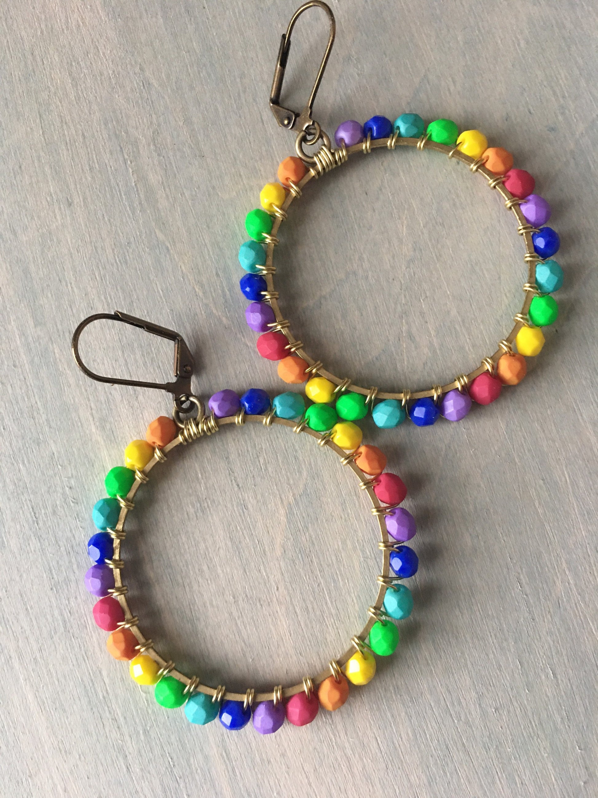 Rainbow hoops - red/orange/yellow/green /blue /violet