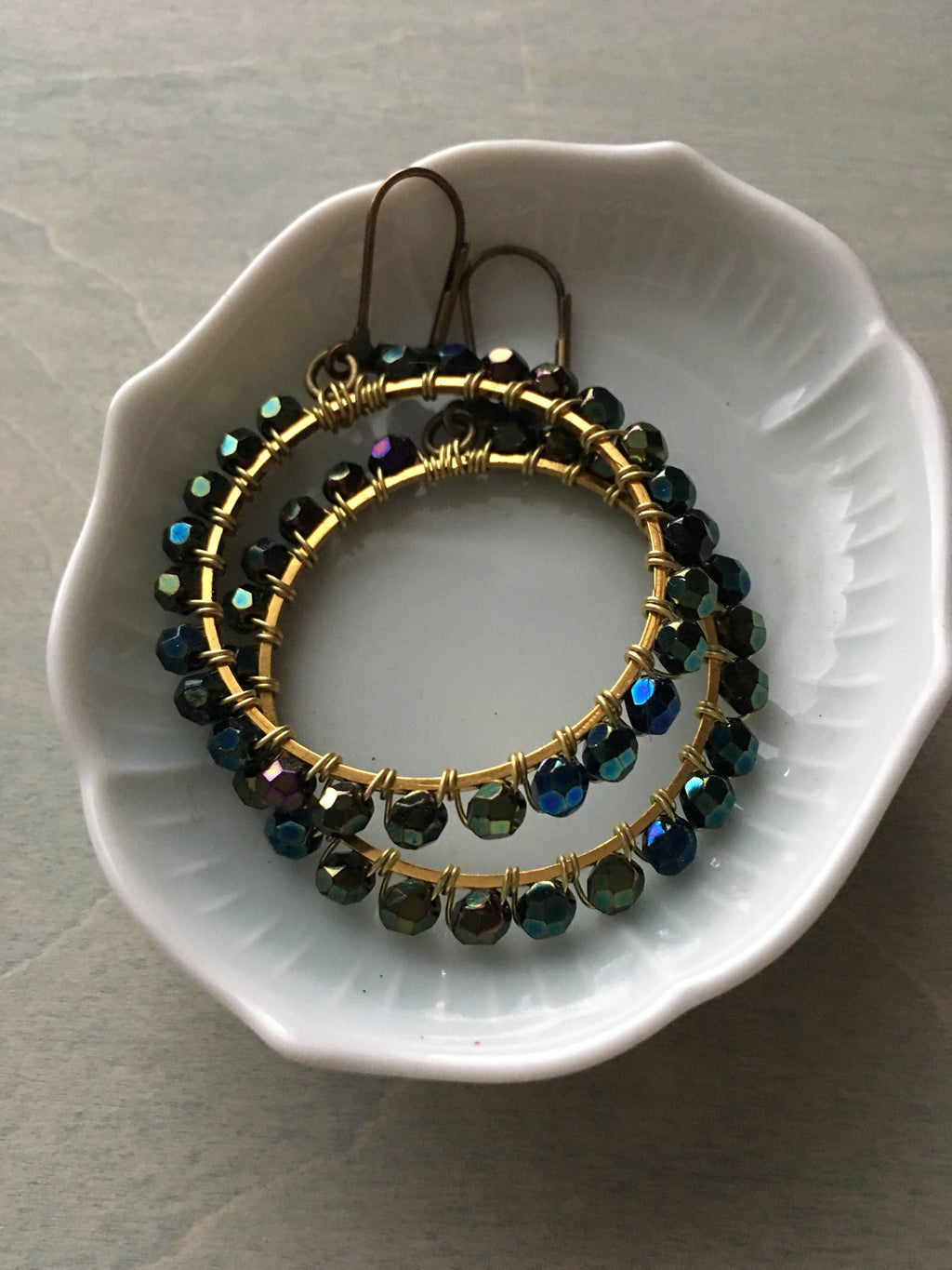 Peacock  green hoops