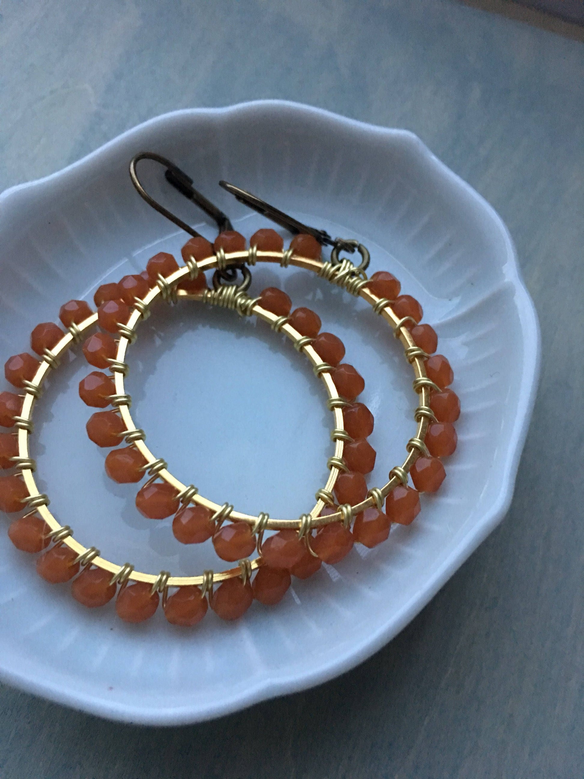 Carnelian  hoops
