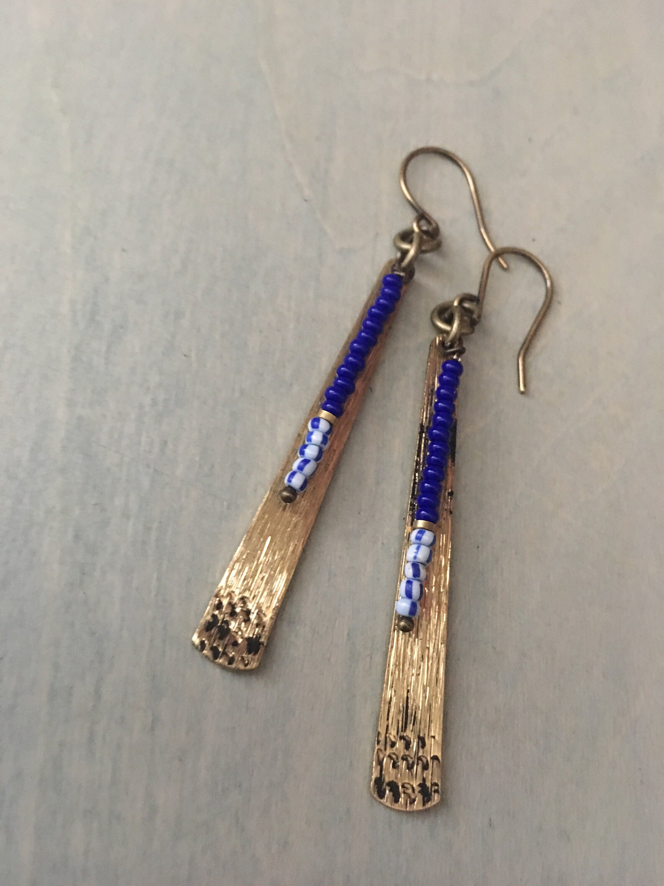River earrings /blue