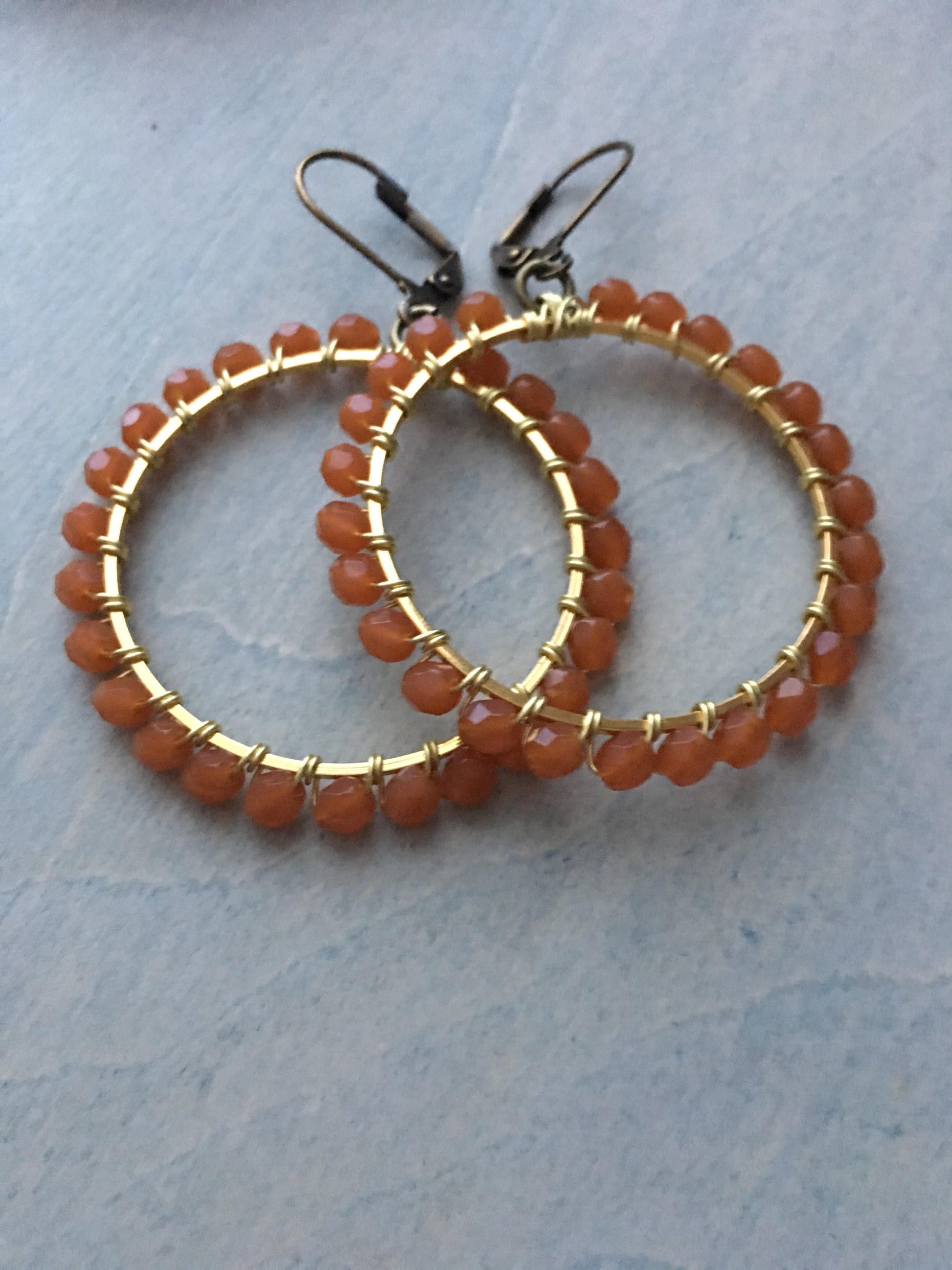 Carnelian  hoops