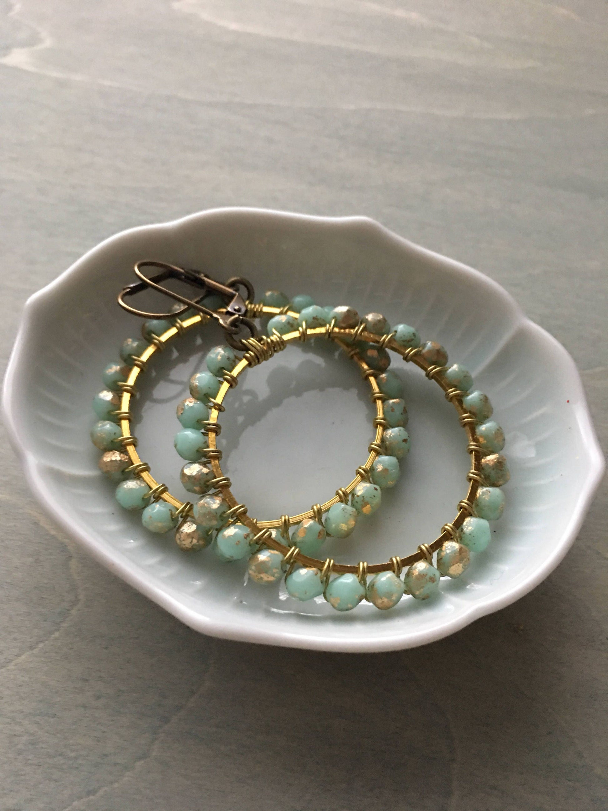 Robin egg blue hoops