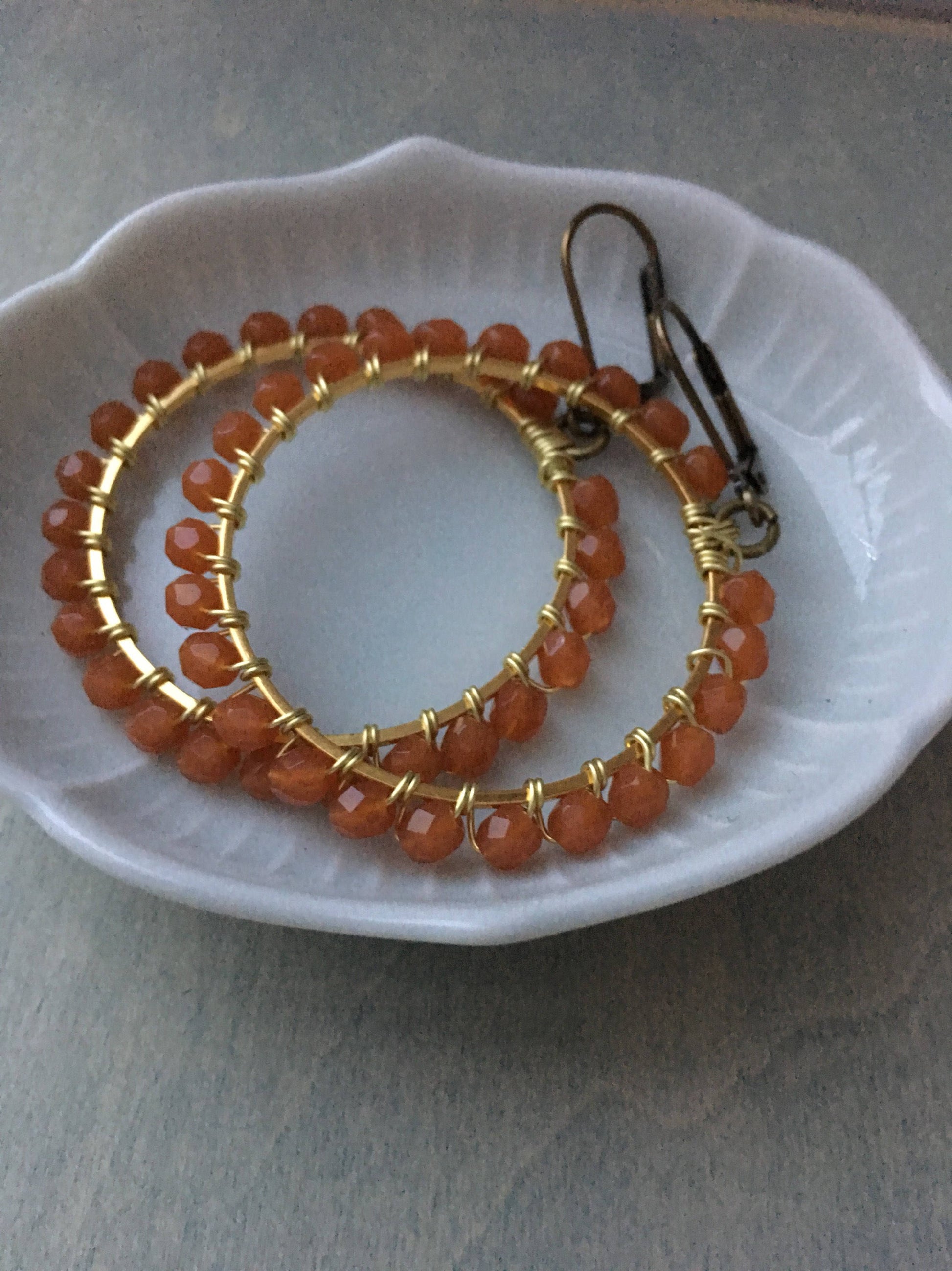 Carnelian  hoops