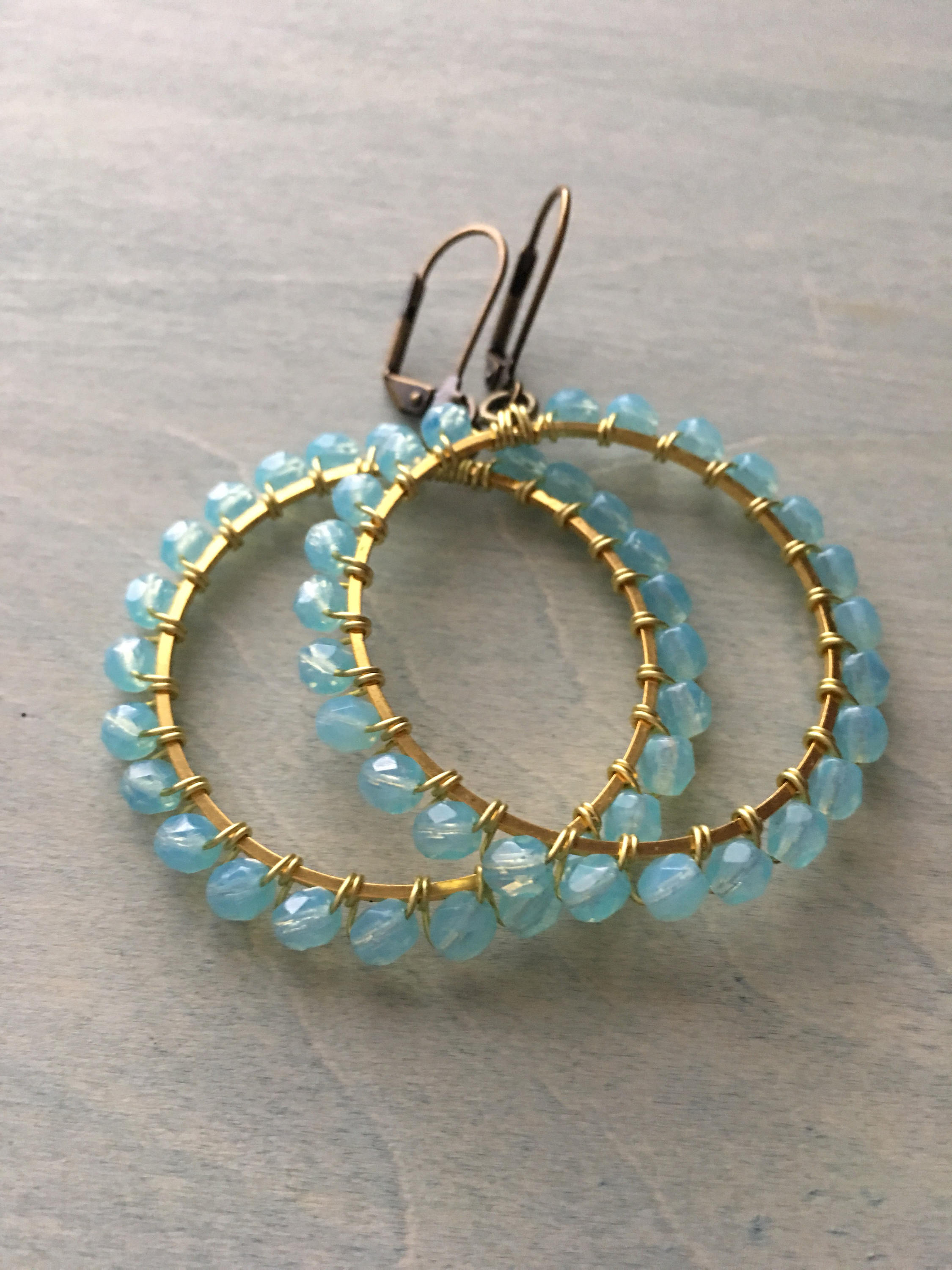 Ice blue hoops