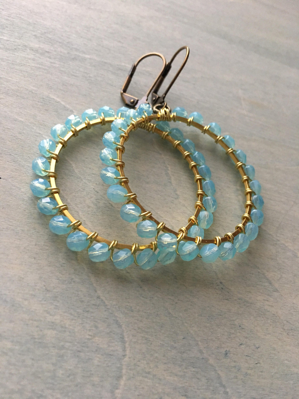 Ice blue hoops