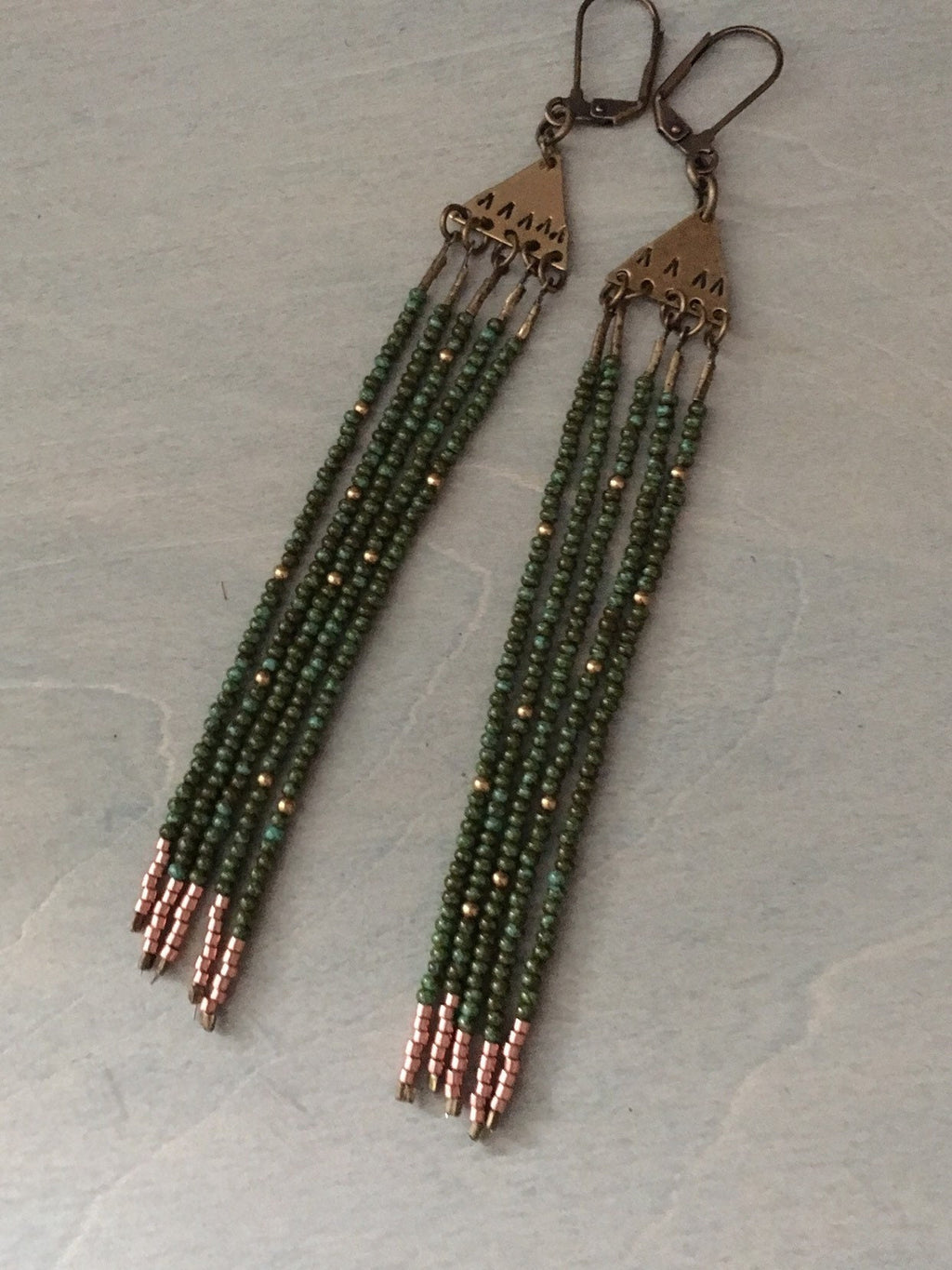 Mountain  Triangles Fringe  earring