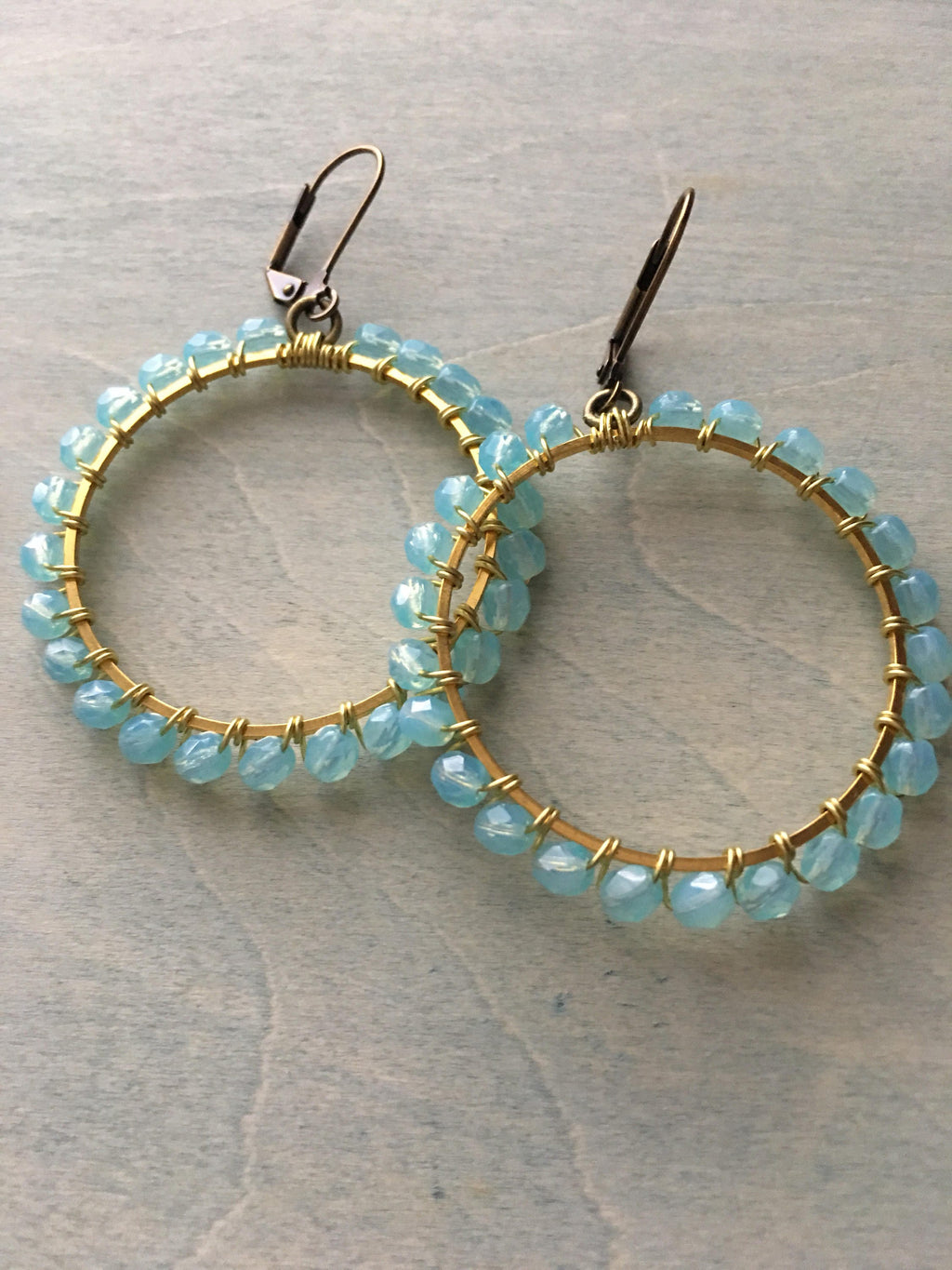 Ice blue hoops