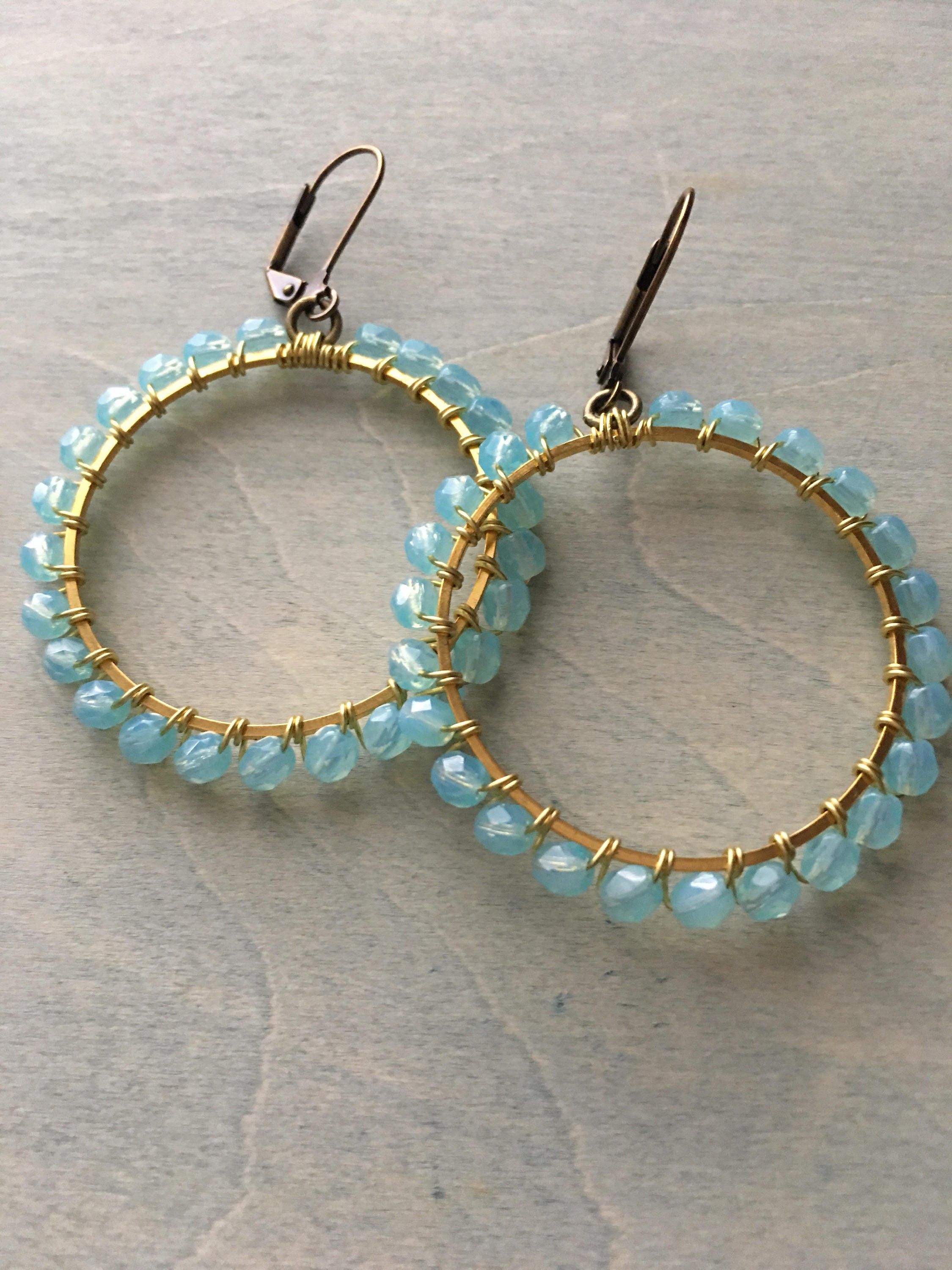 Ice blue hoops