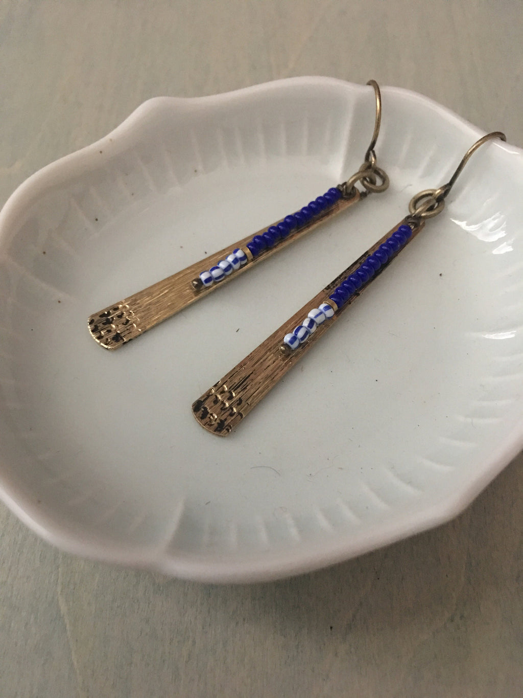 River earrings /blue