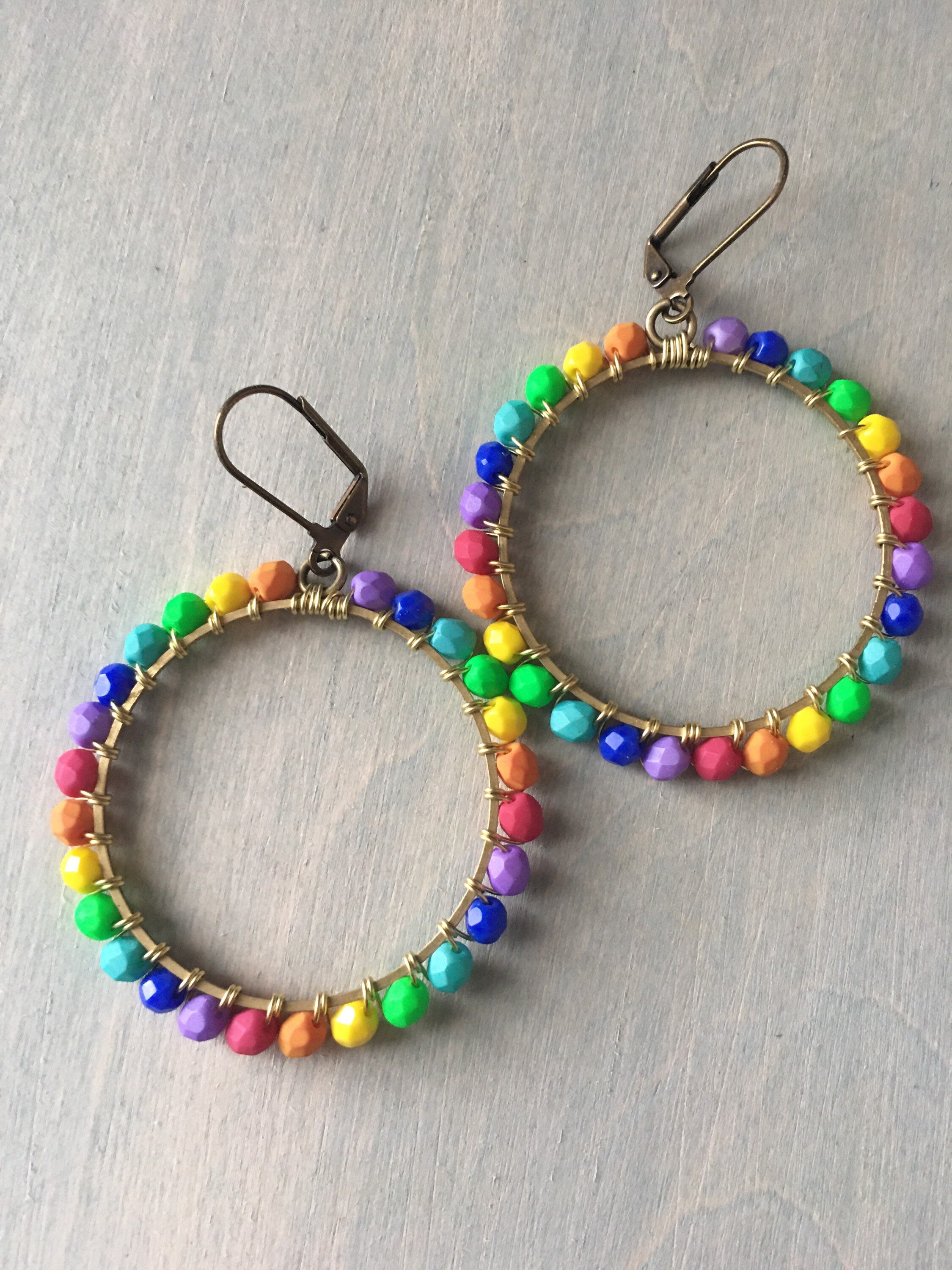 Rainbow hoops - red/orange/yellow/green /blue /violet