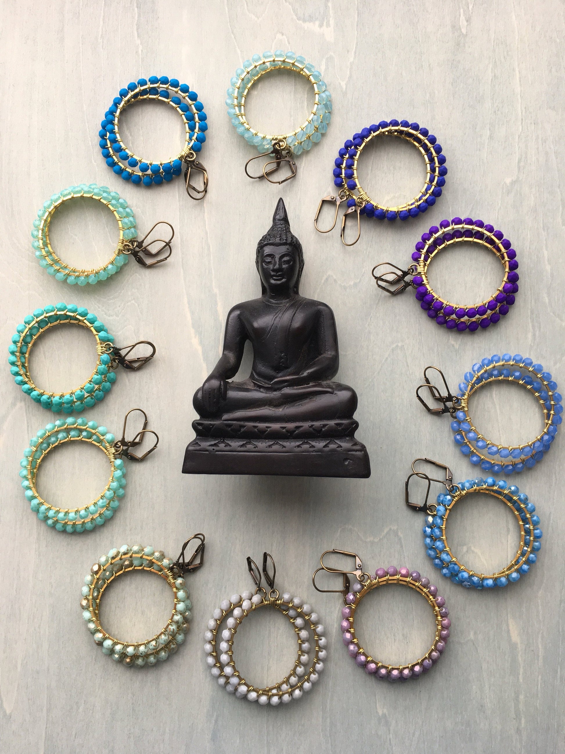 Brilliant  blue hoops