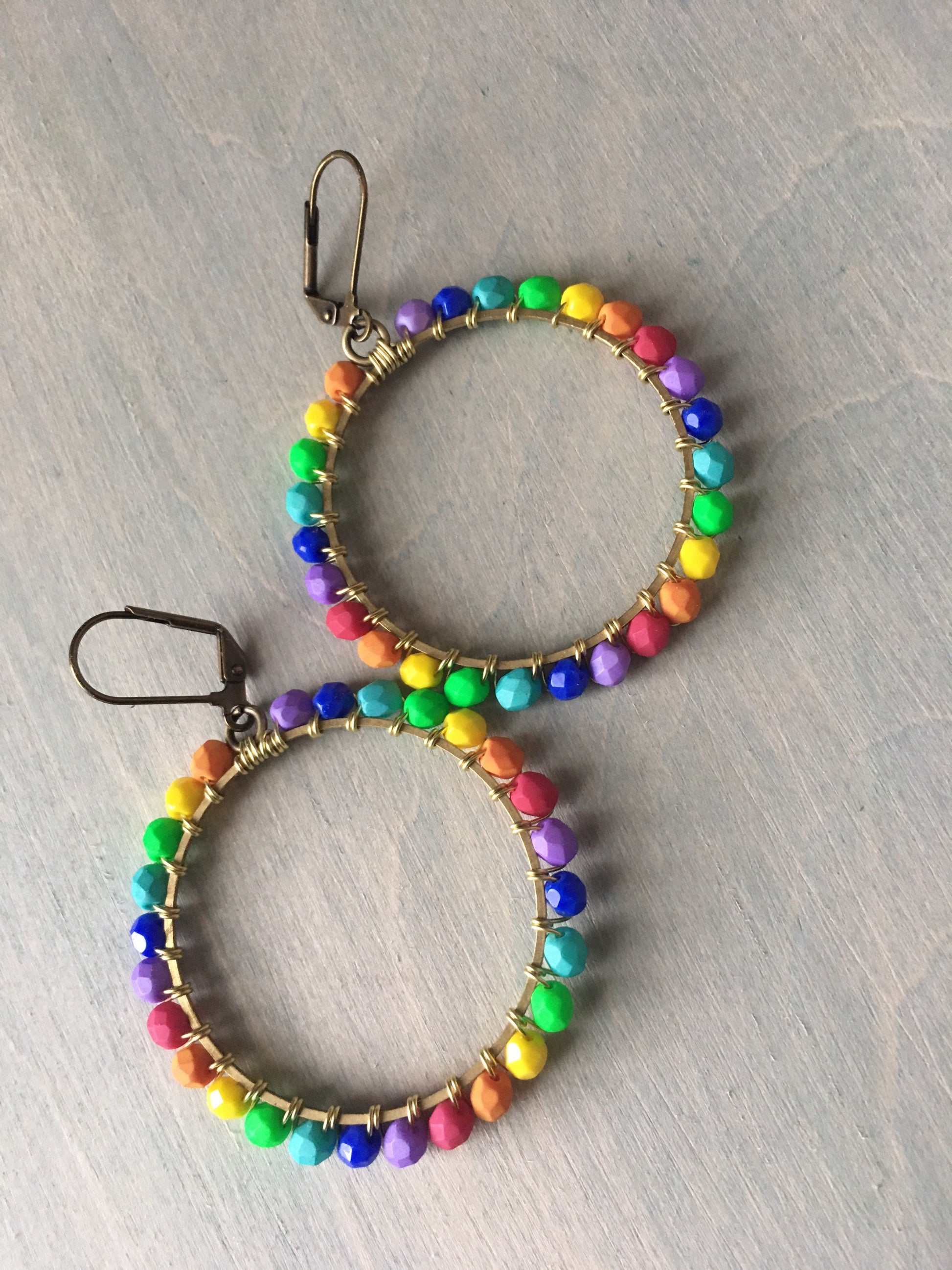 Rainbow hoops - red/orange/yellow/green /blue /violet