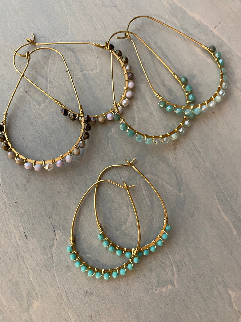 Perfect size hoops -turquoise