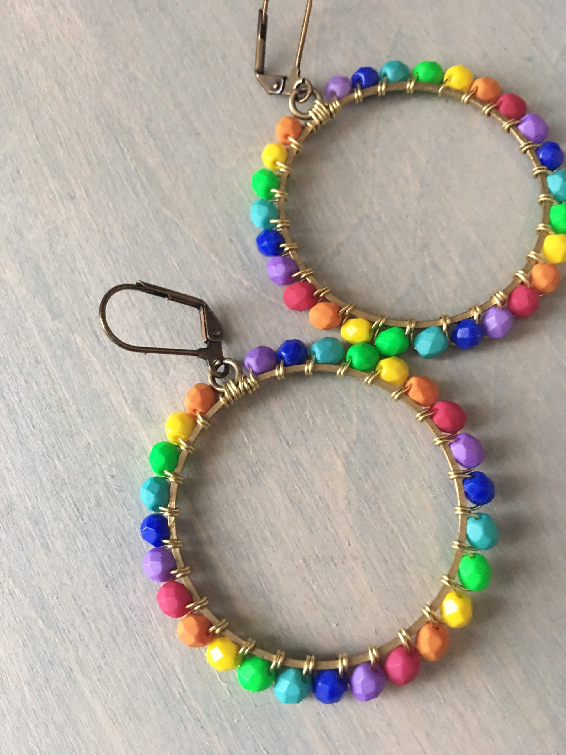 Rainbow hoops - red/orange/yellow/green /blue /violet
