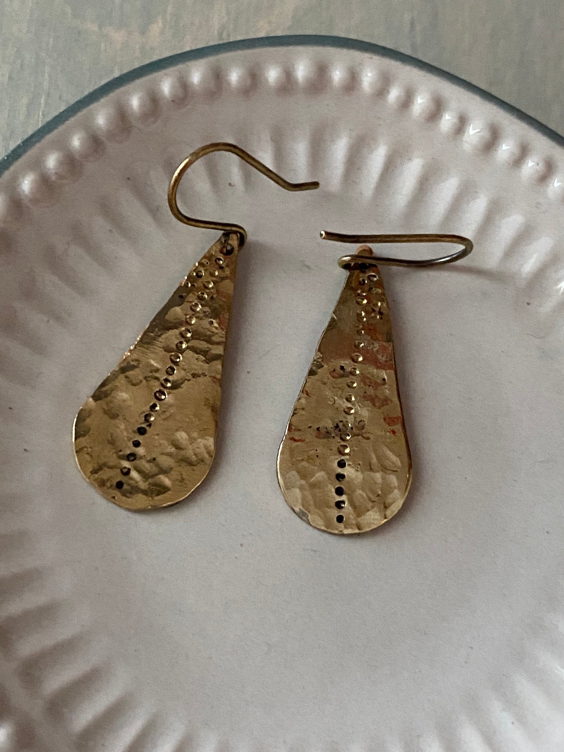 Rain drop / golden state earrings