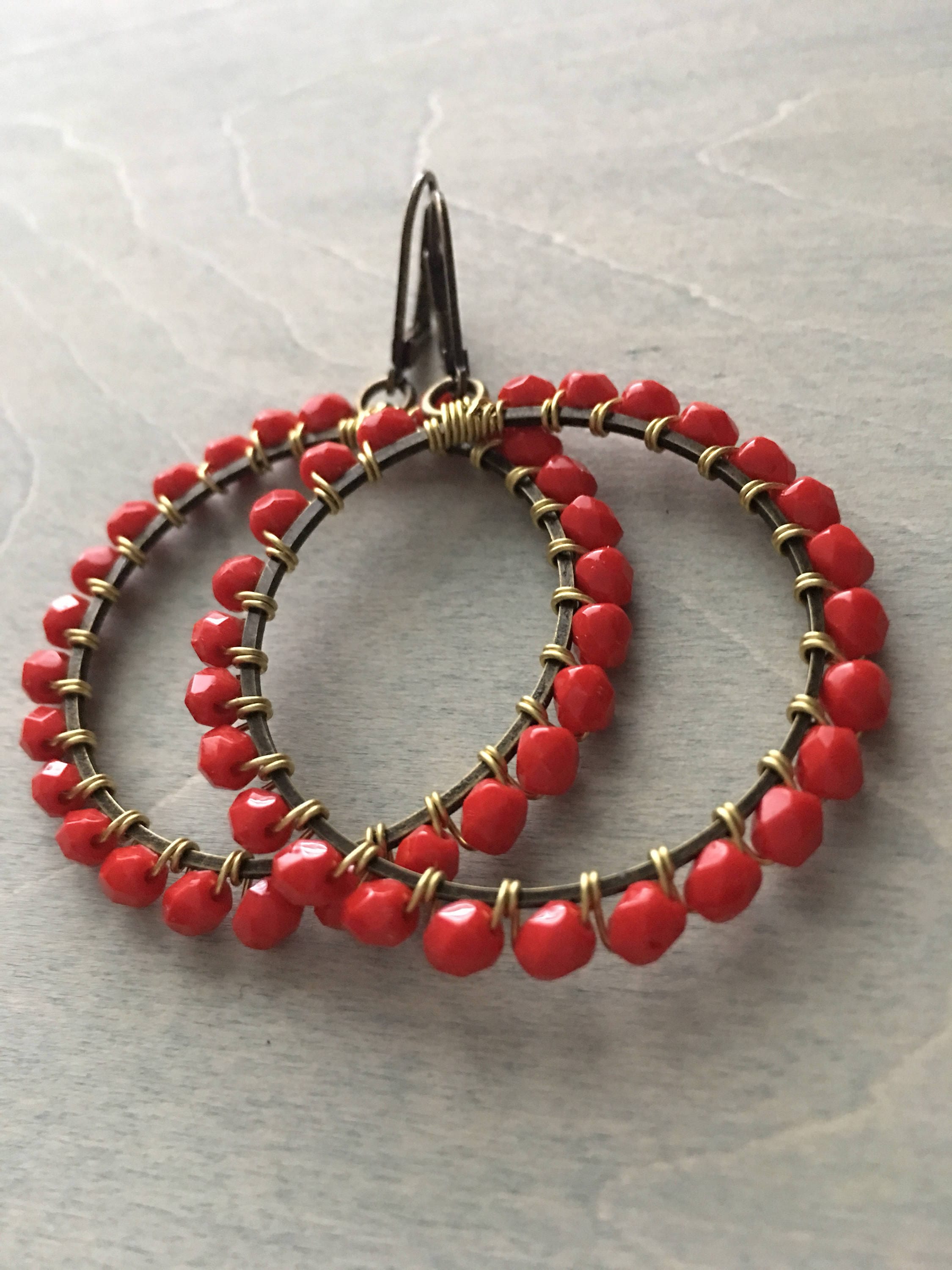 Cherry red hoops