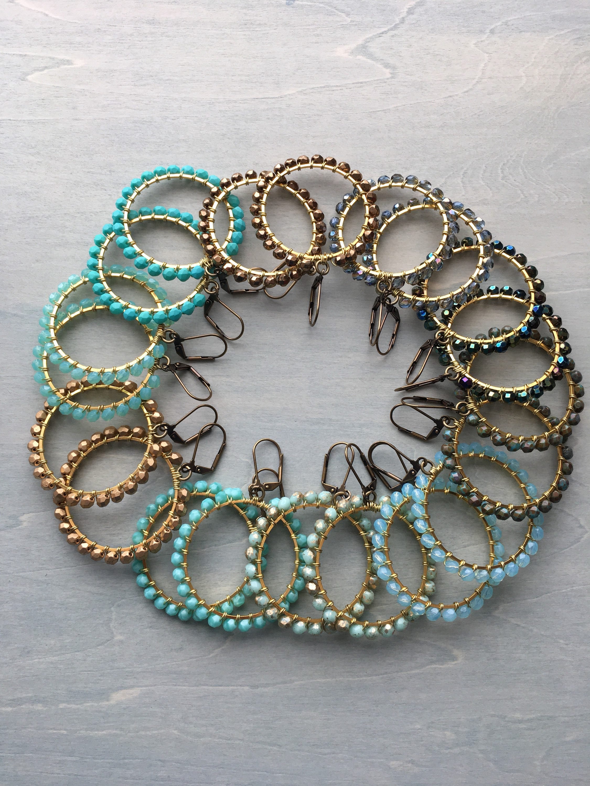 Copper colored hoops