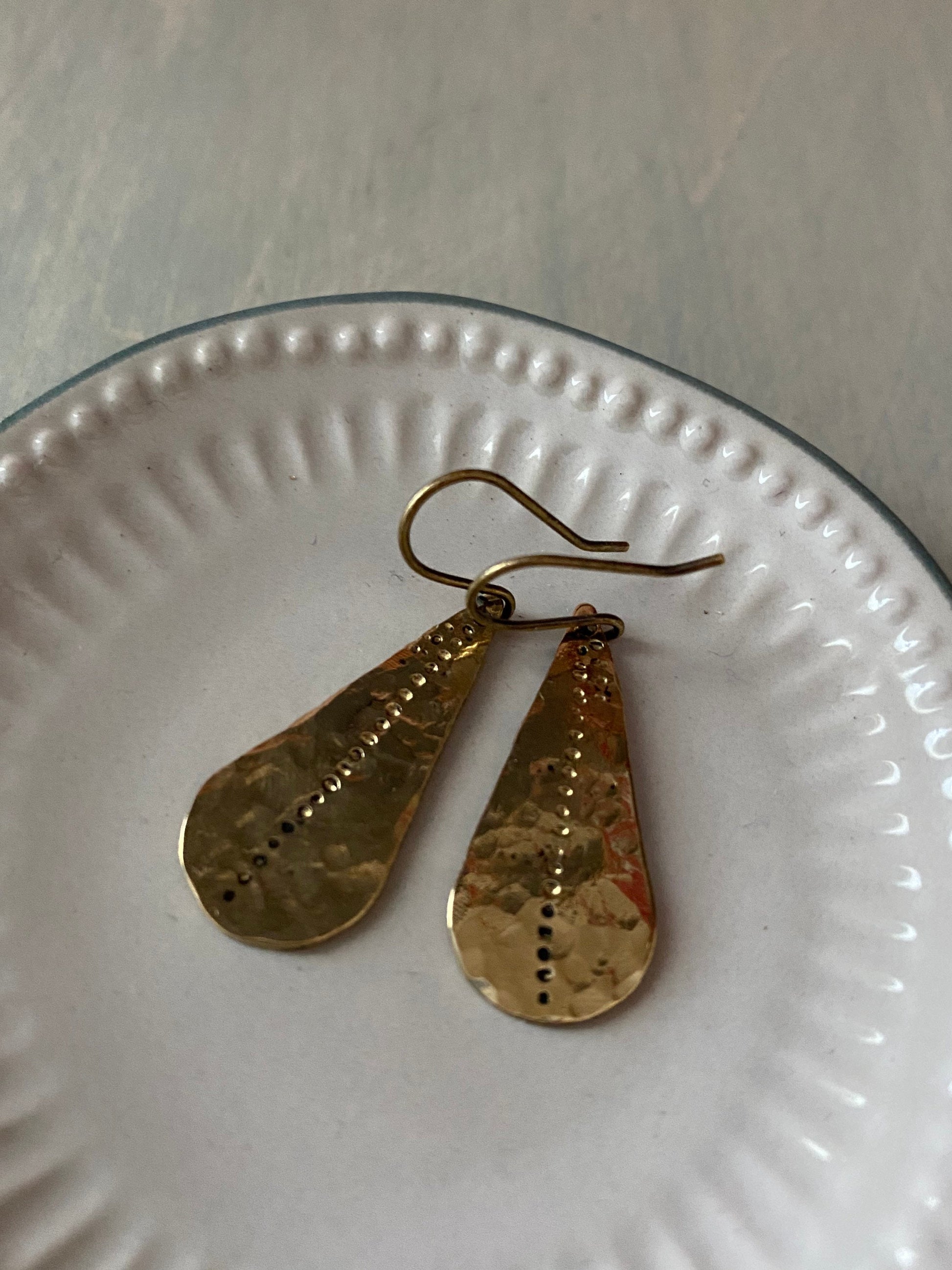Rain drop / golden state earrings