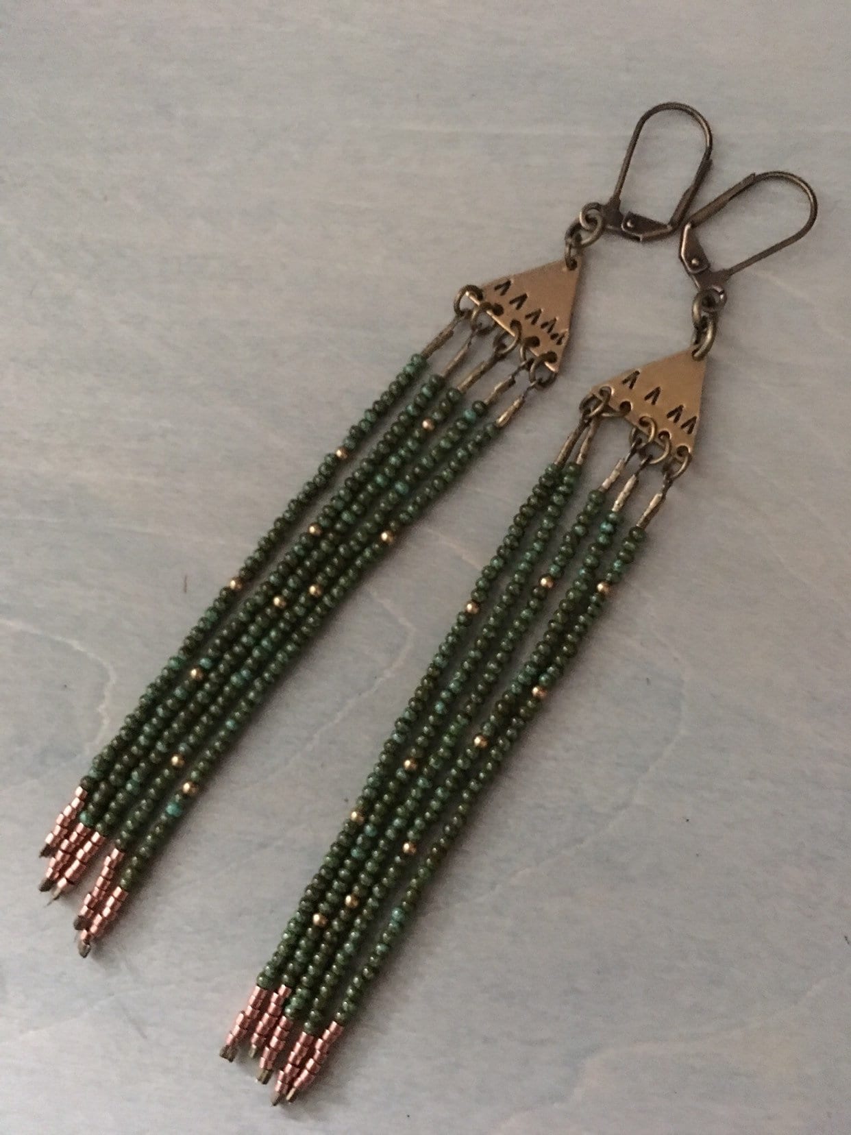 Mountain  Triangles Fringe  earring