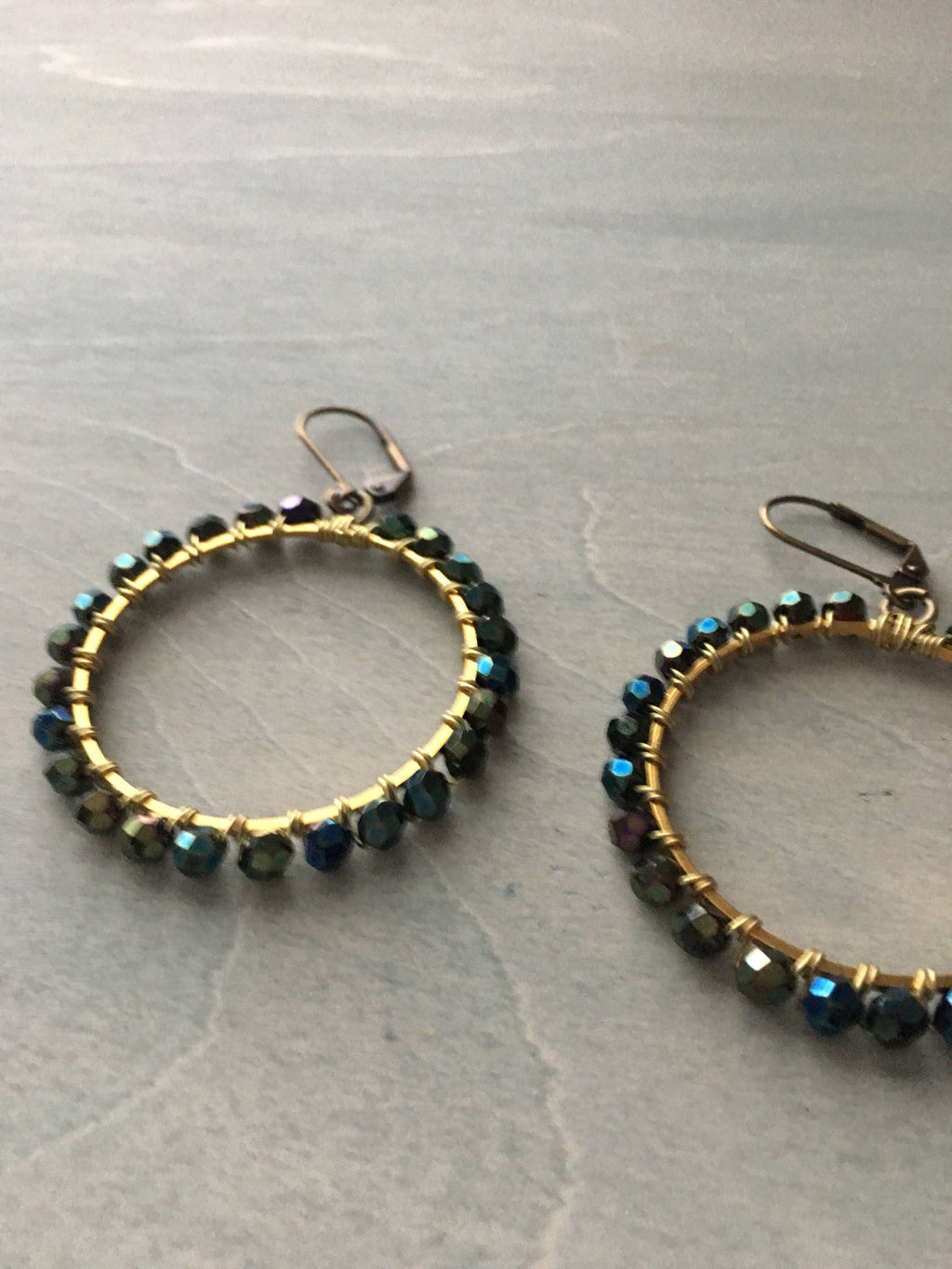 Peacock  green hoops