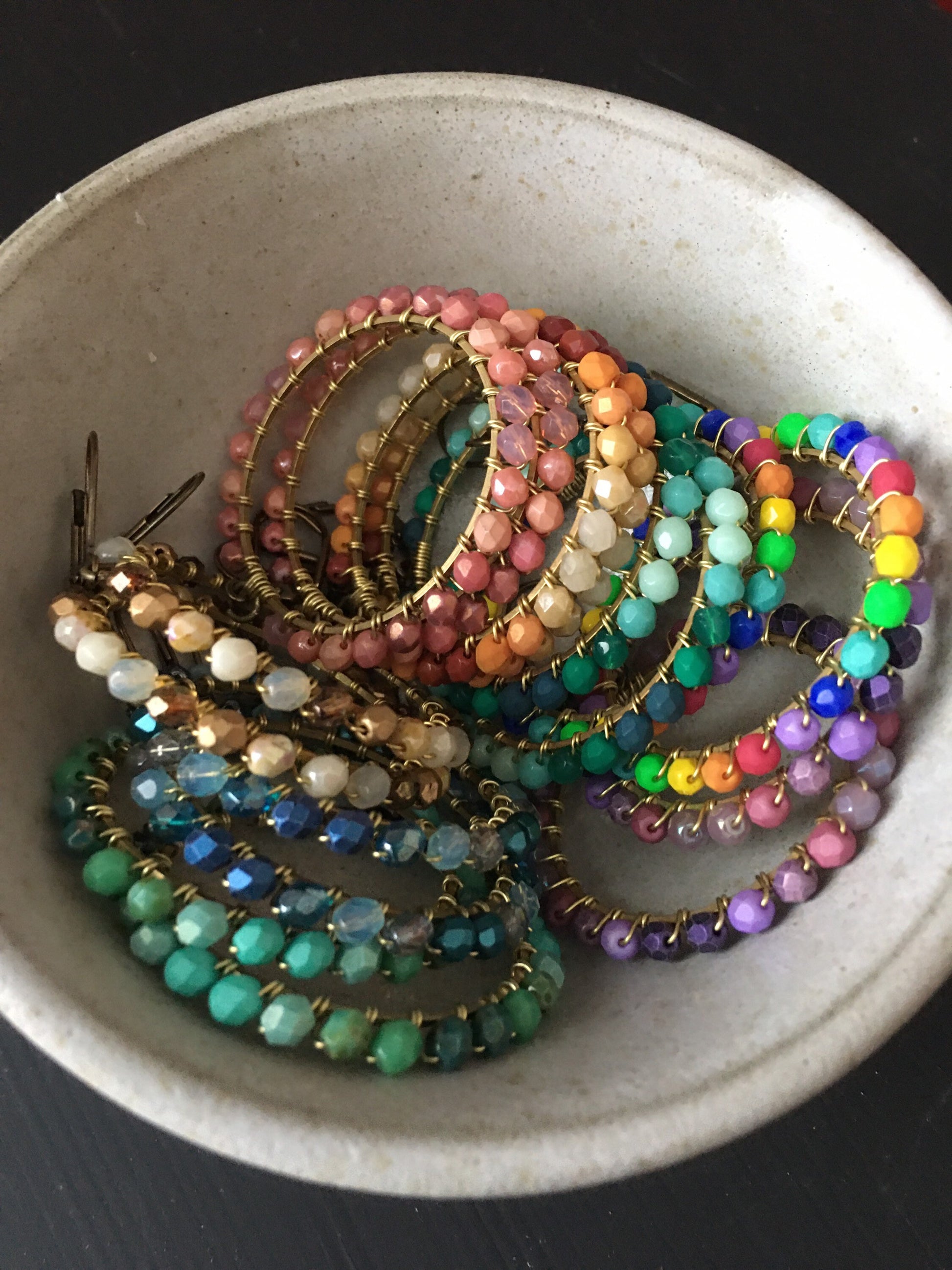 Rainbow hoops - red/orange/yellow/green /blue /violet