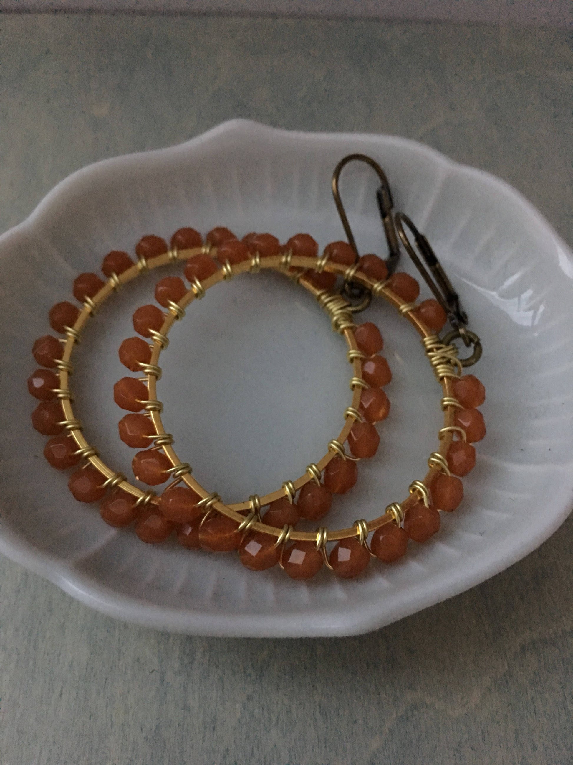 Carnelian  hoops