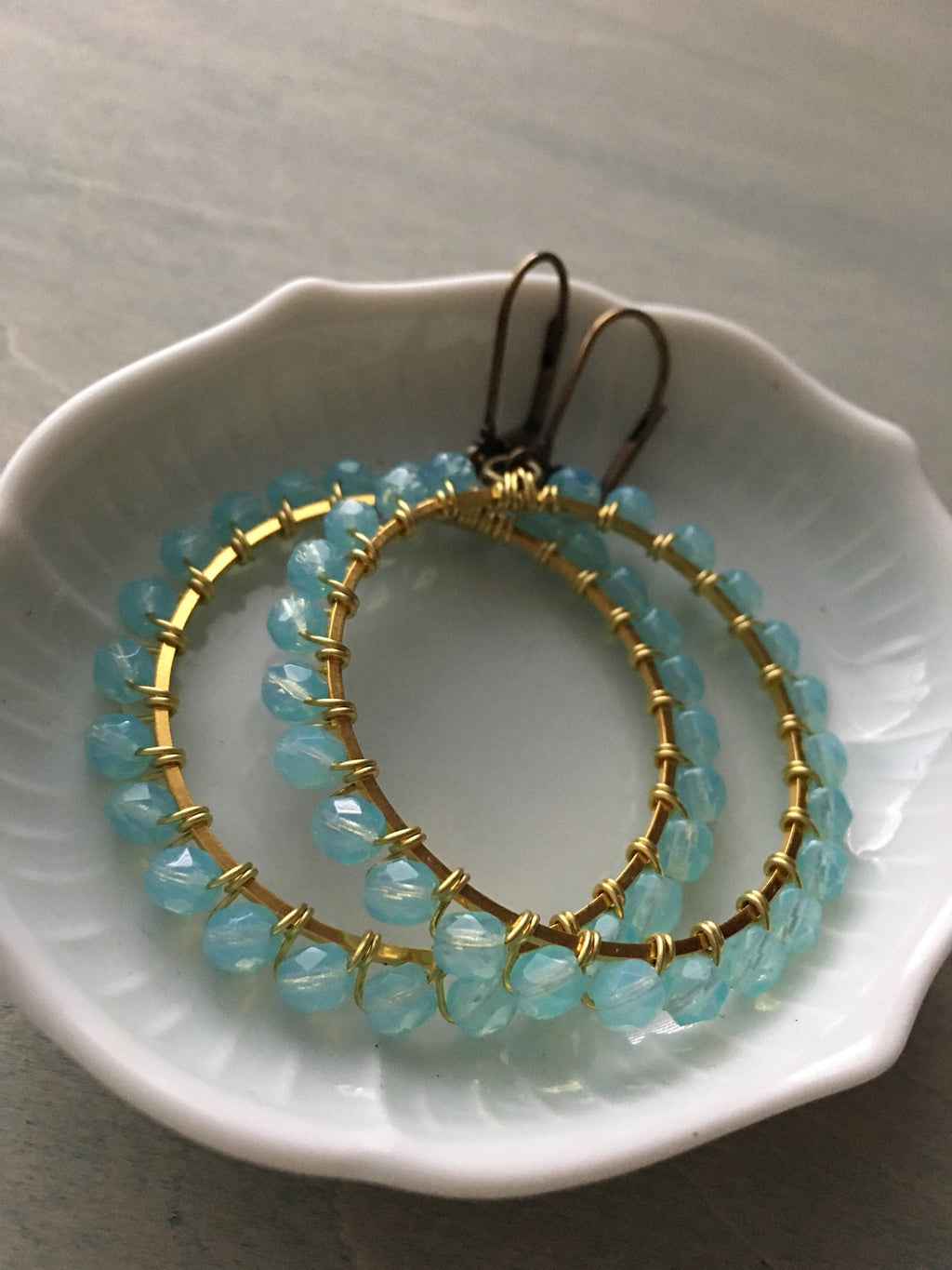 Ice blue hoops