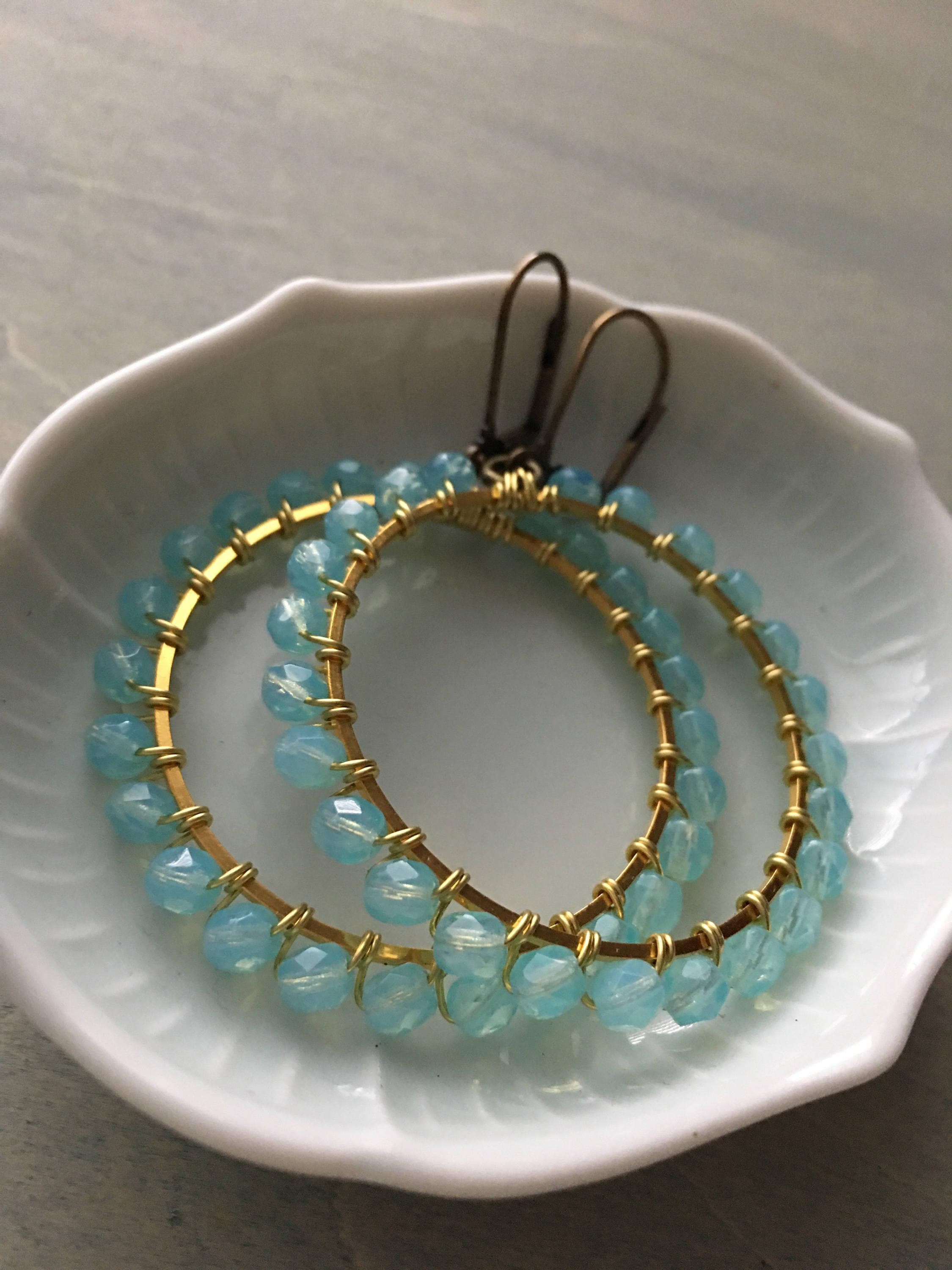 Ice blue hoops
