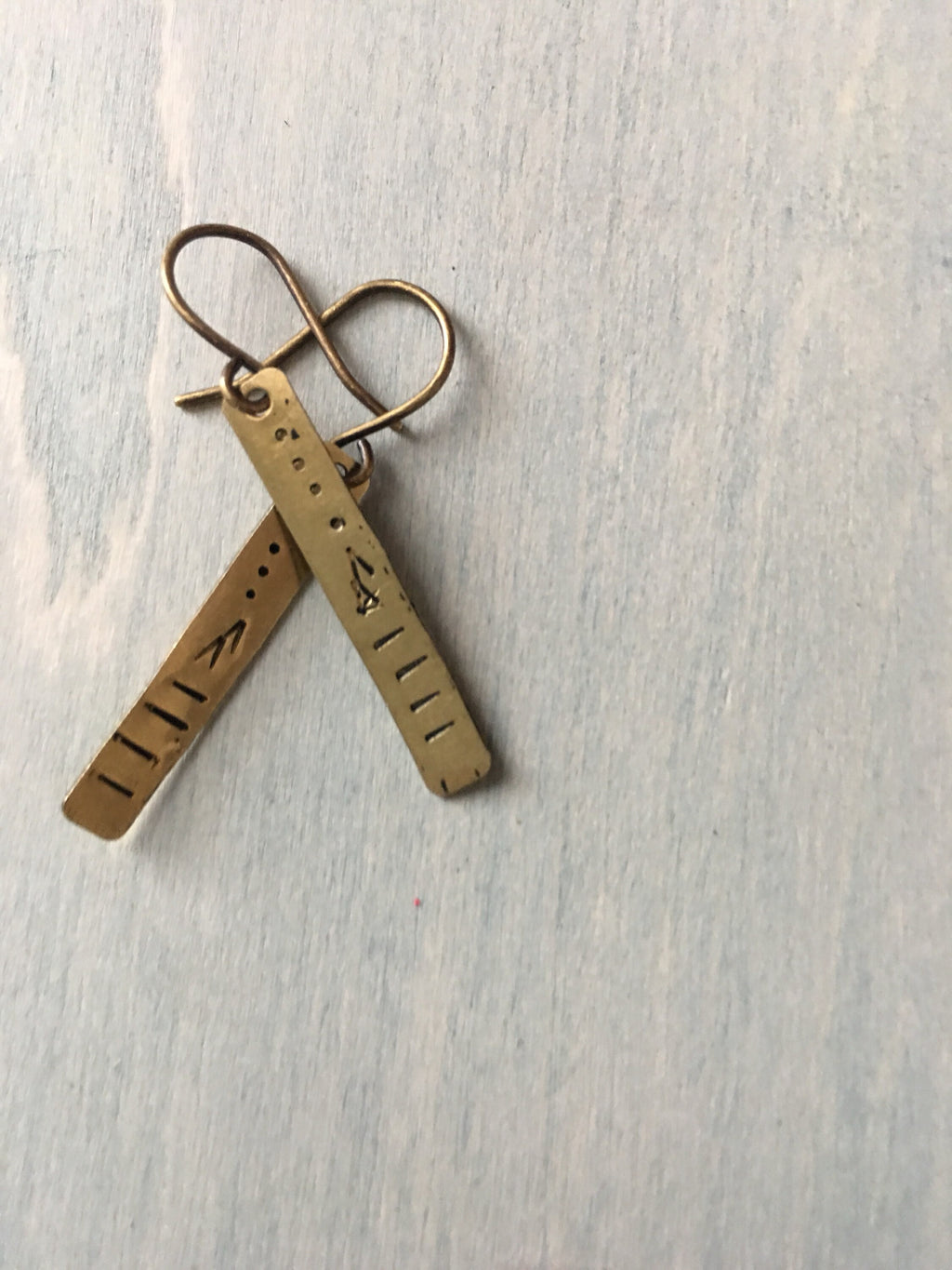 Mountain and river earrings