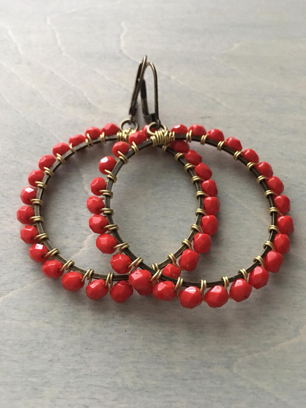 Cherry red hoops