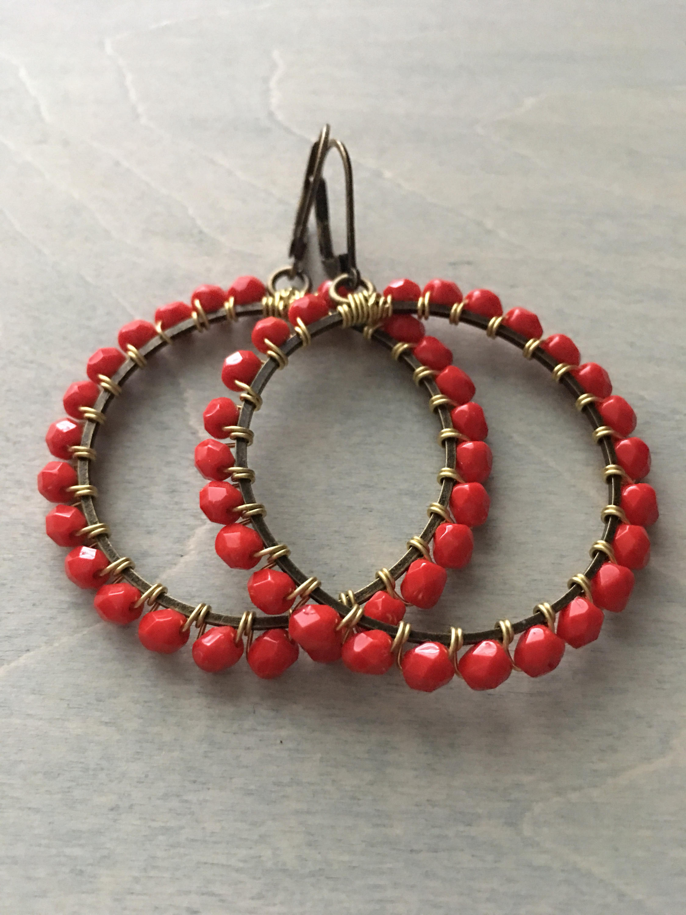 Cherry red hoops