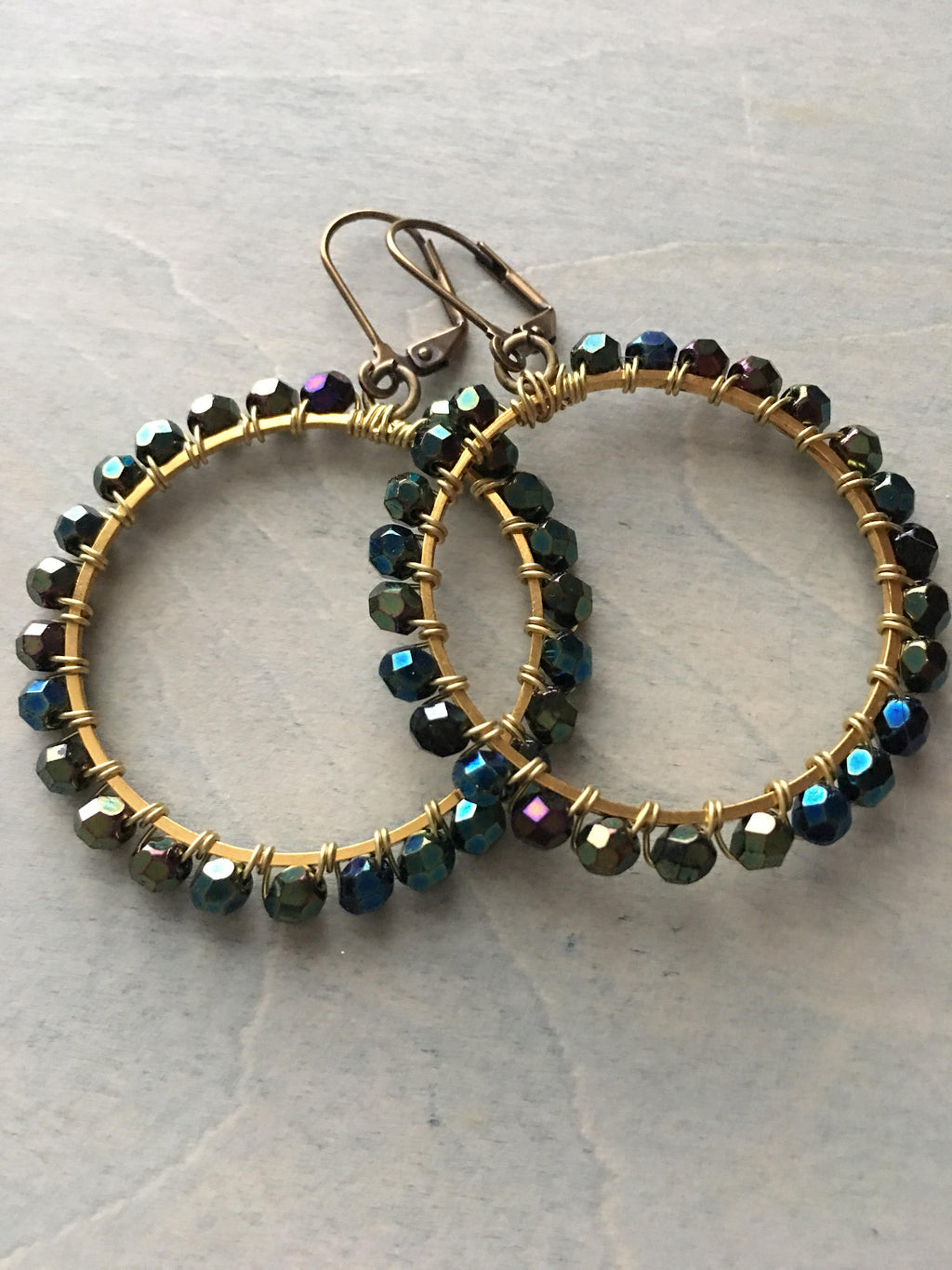 Peacock  green hoops