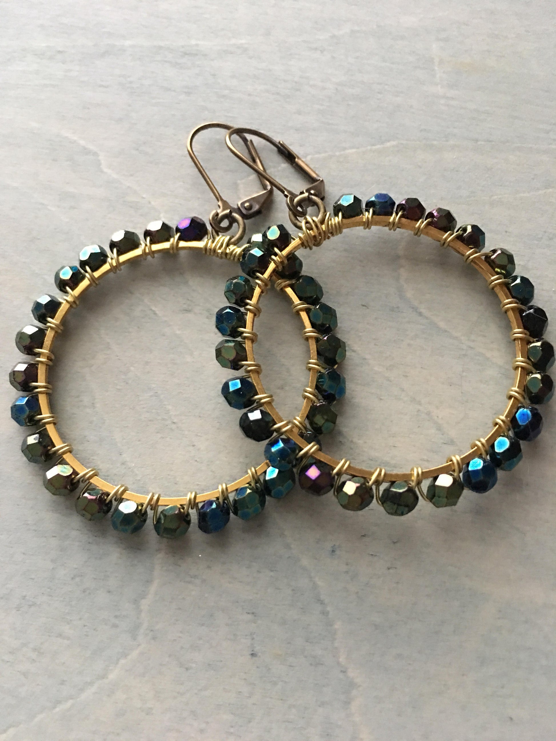 Peacock  green hoops
