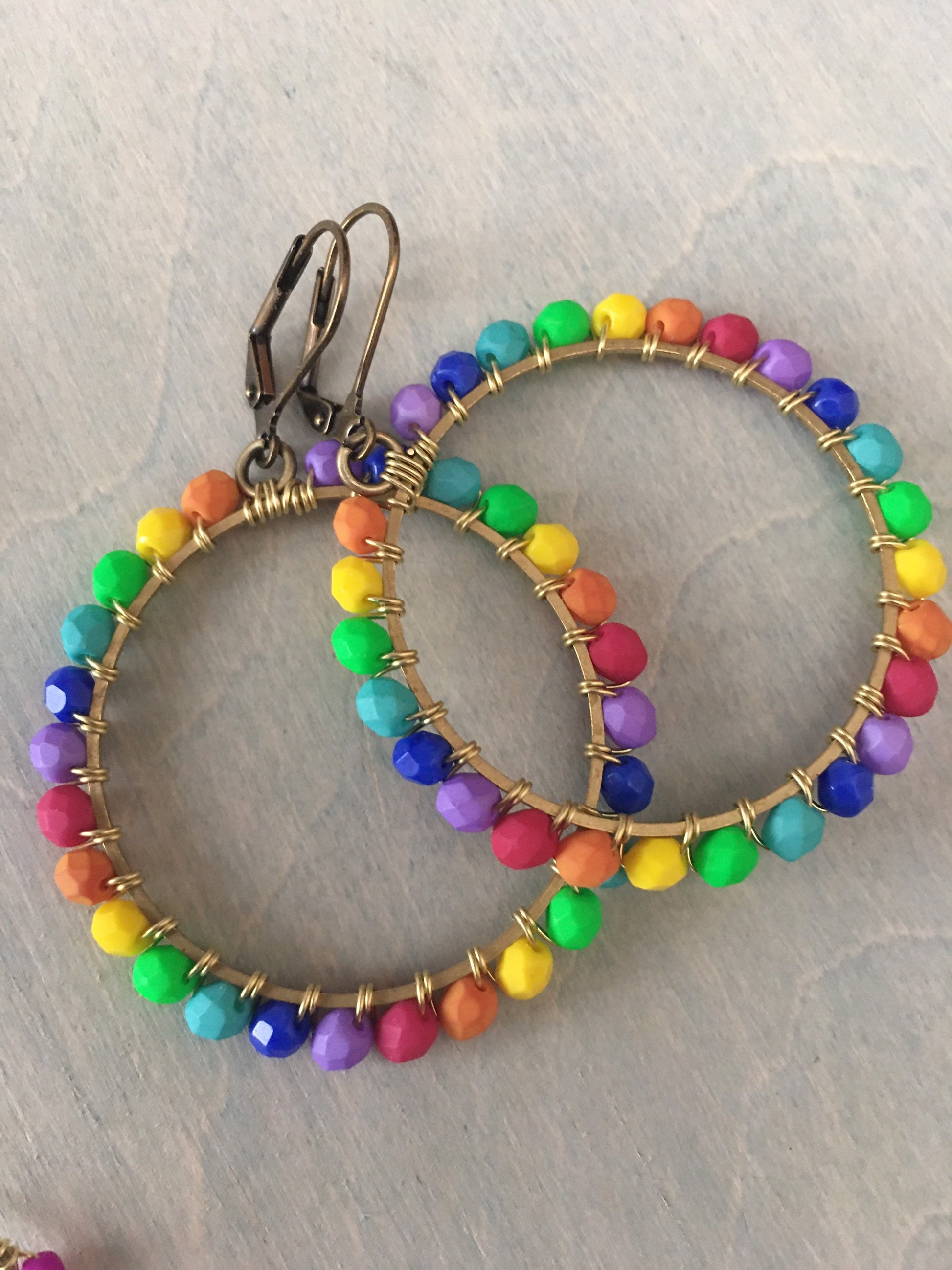 Rainbow hoops - red/orange/yellow/green /blue /violet