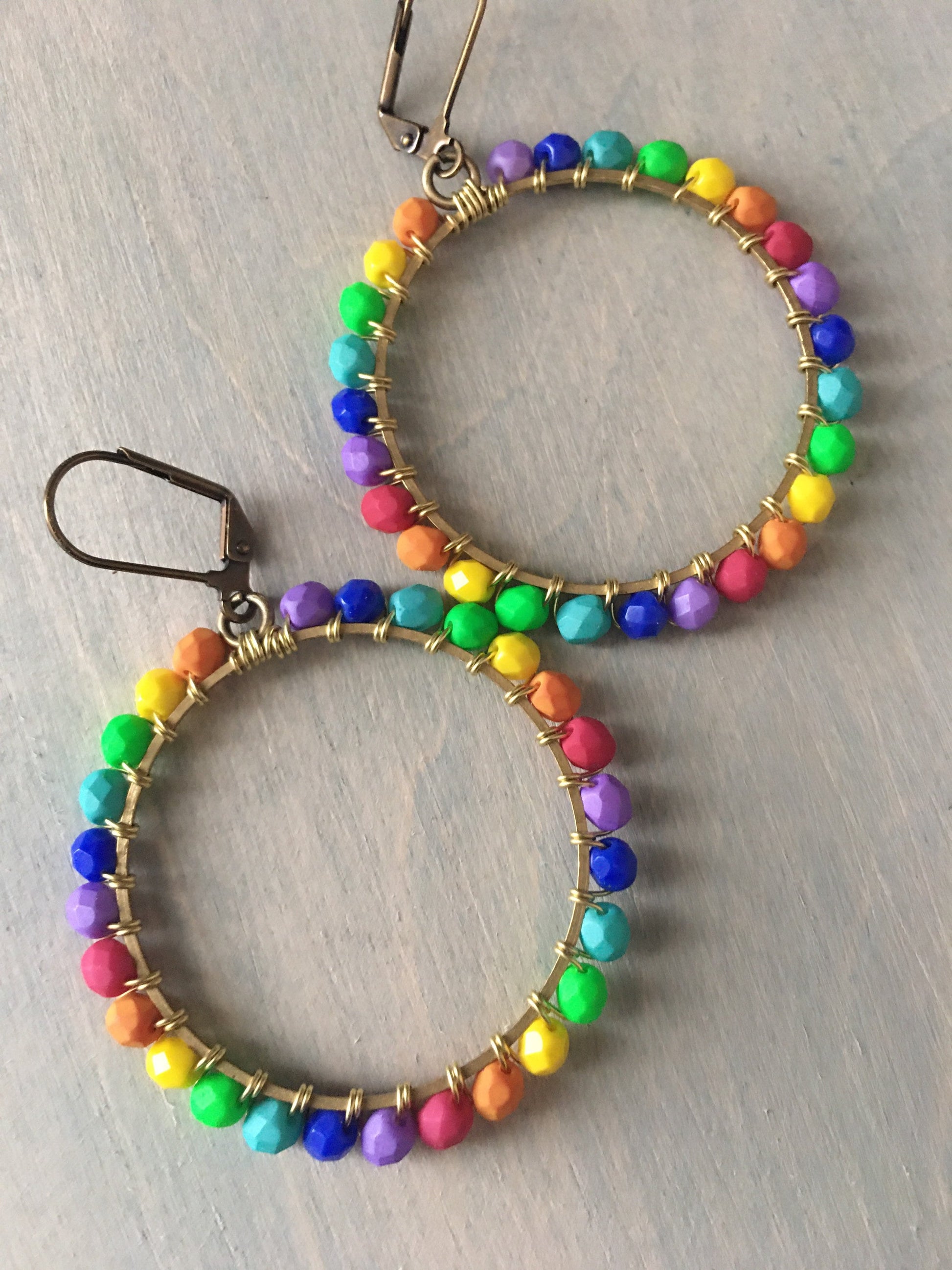 Rainbow hoops - red/orange/yellow/green /blue /violet
