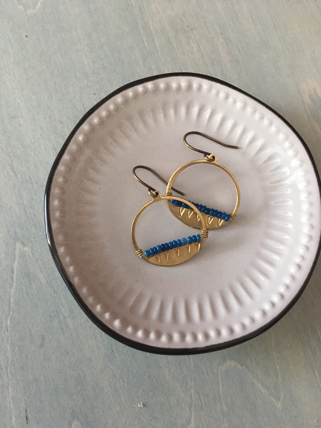 Foggy  mountain sunset earrings