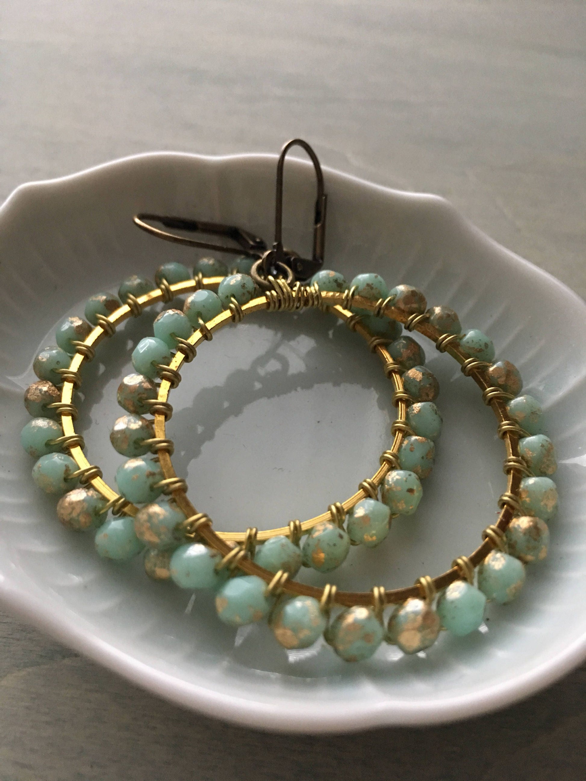 Robin egg blue hoops
