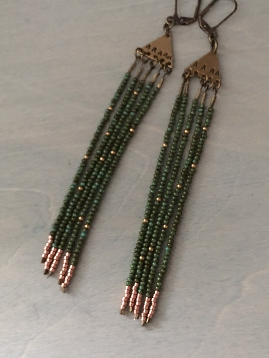 Mountain  Triangles Fringe  earring