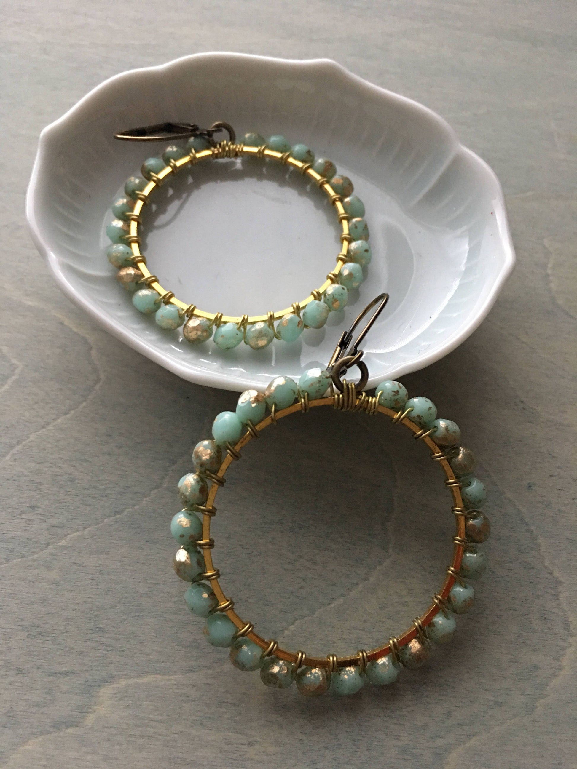 Robin egg blue hoops