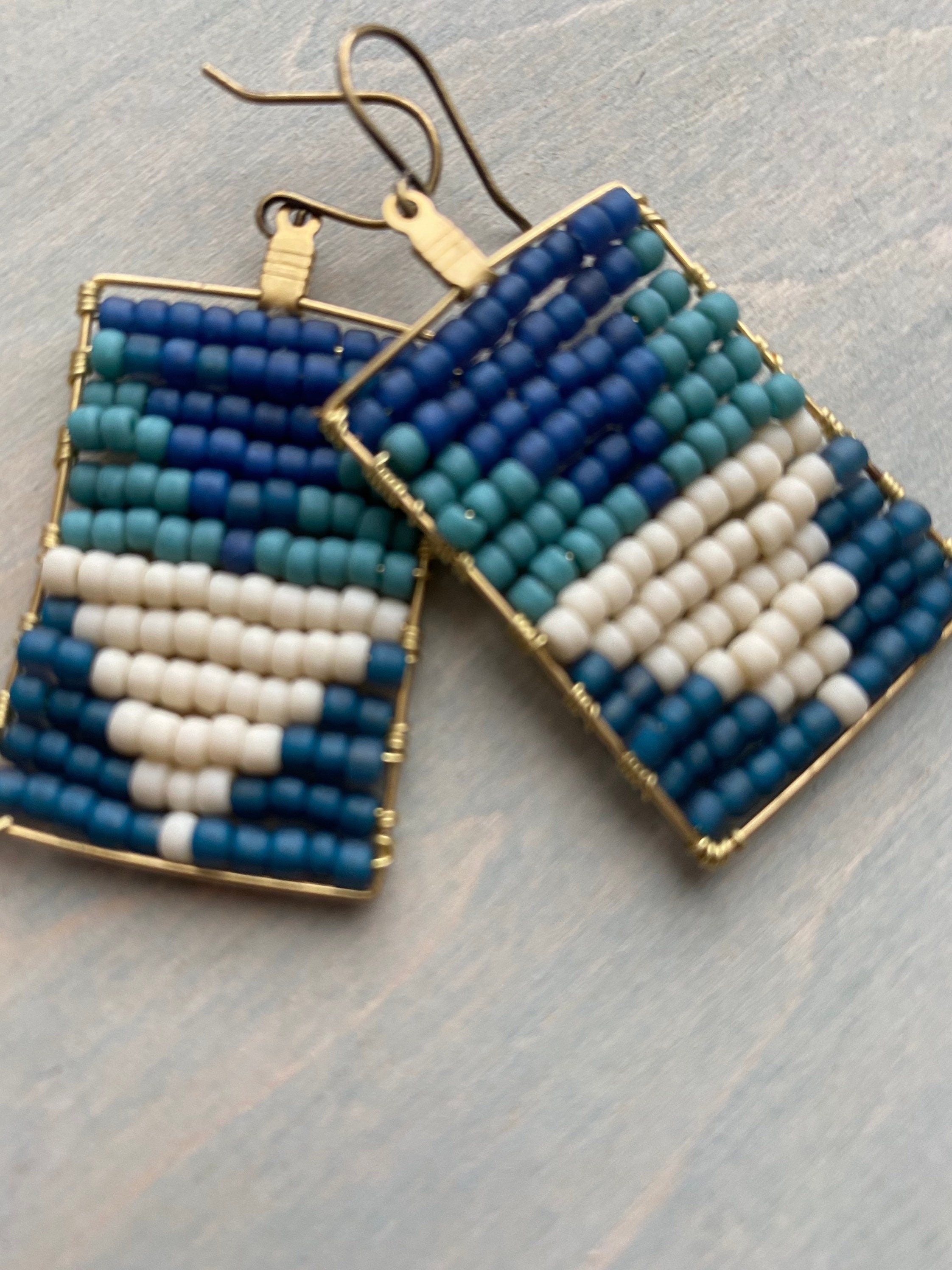 Triangle blues earrings