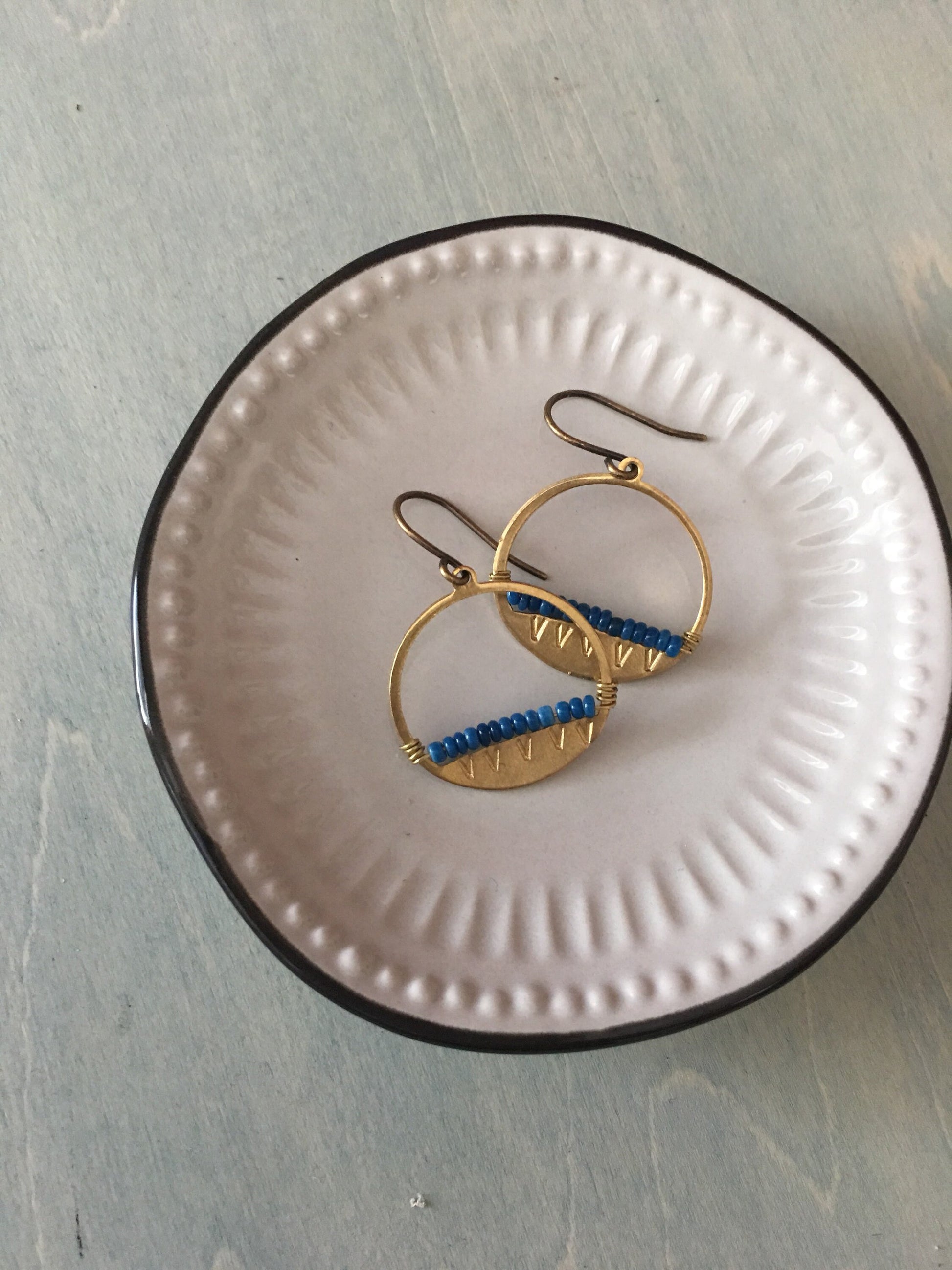 Foggy  mountain sunset earrings