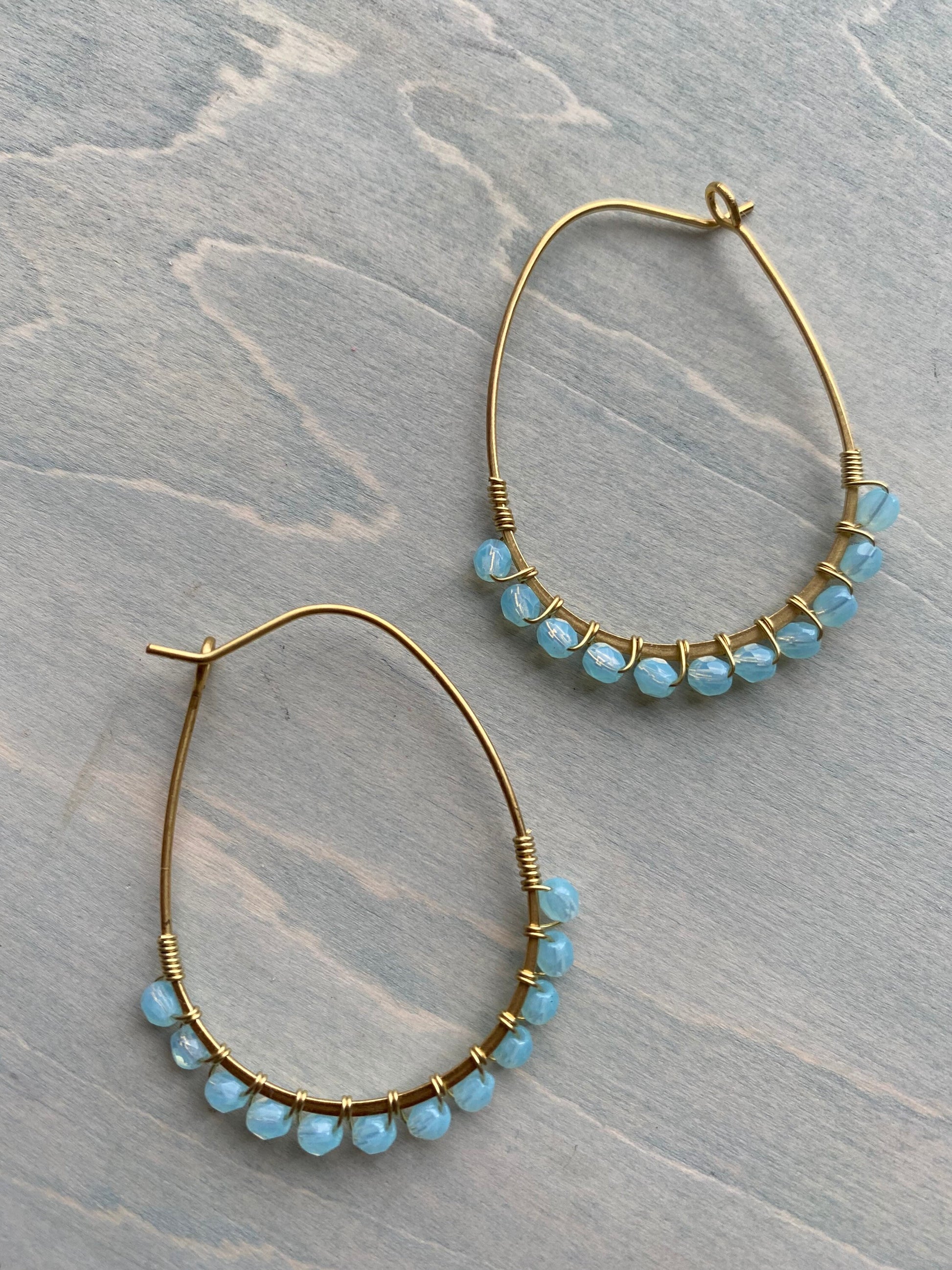 Ice blue hoops