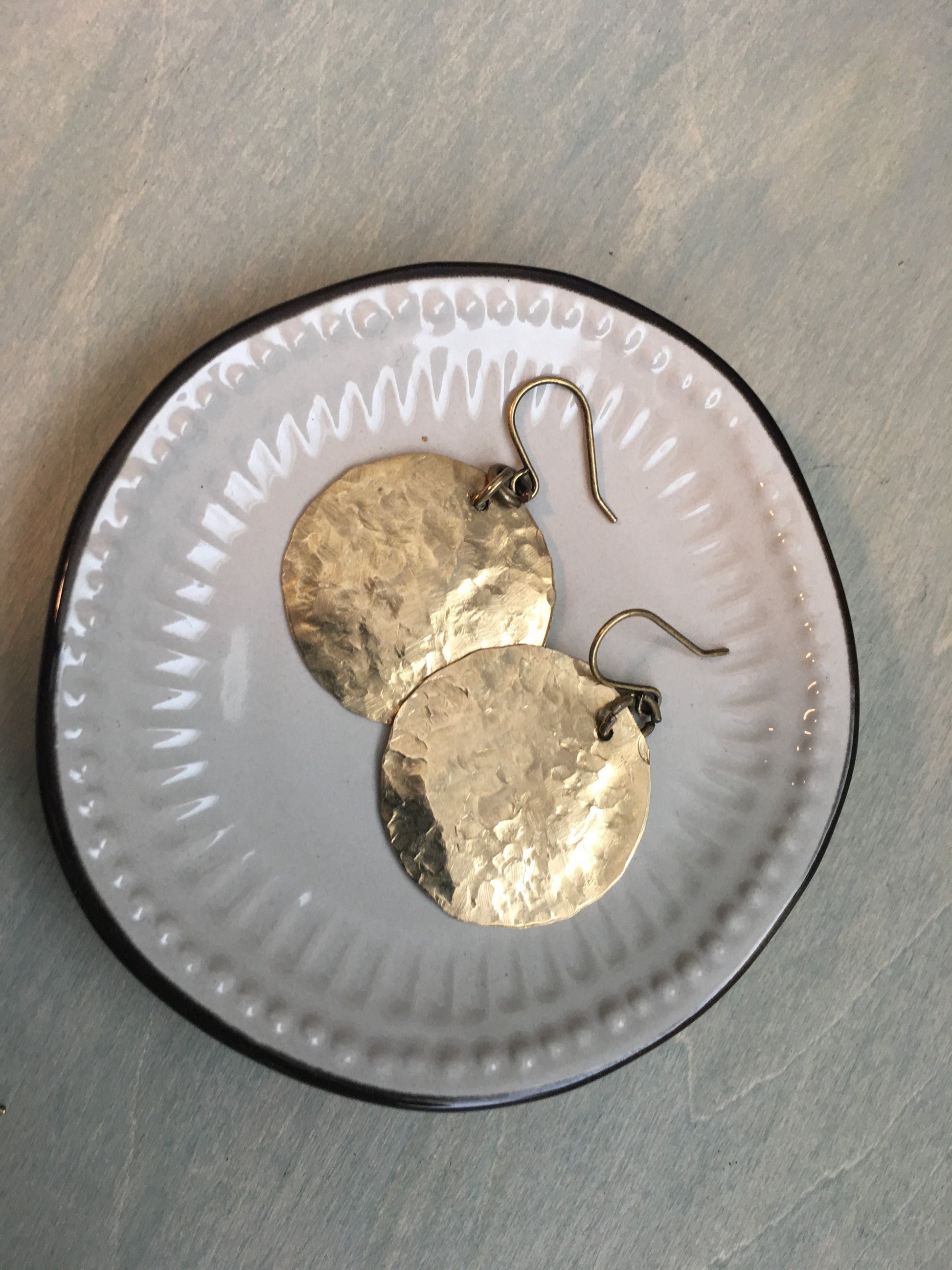 Golden state disk earrings