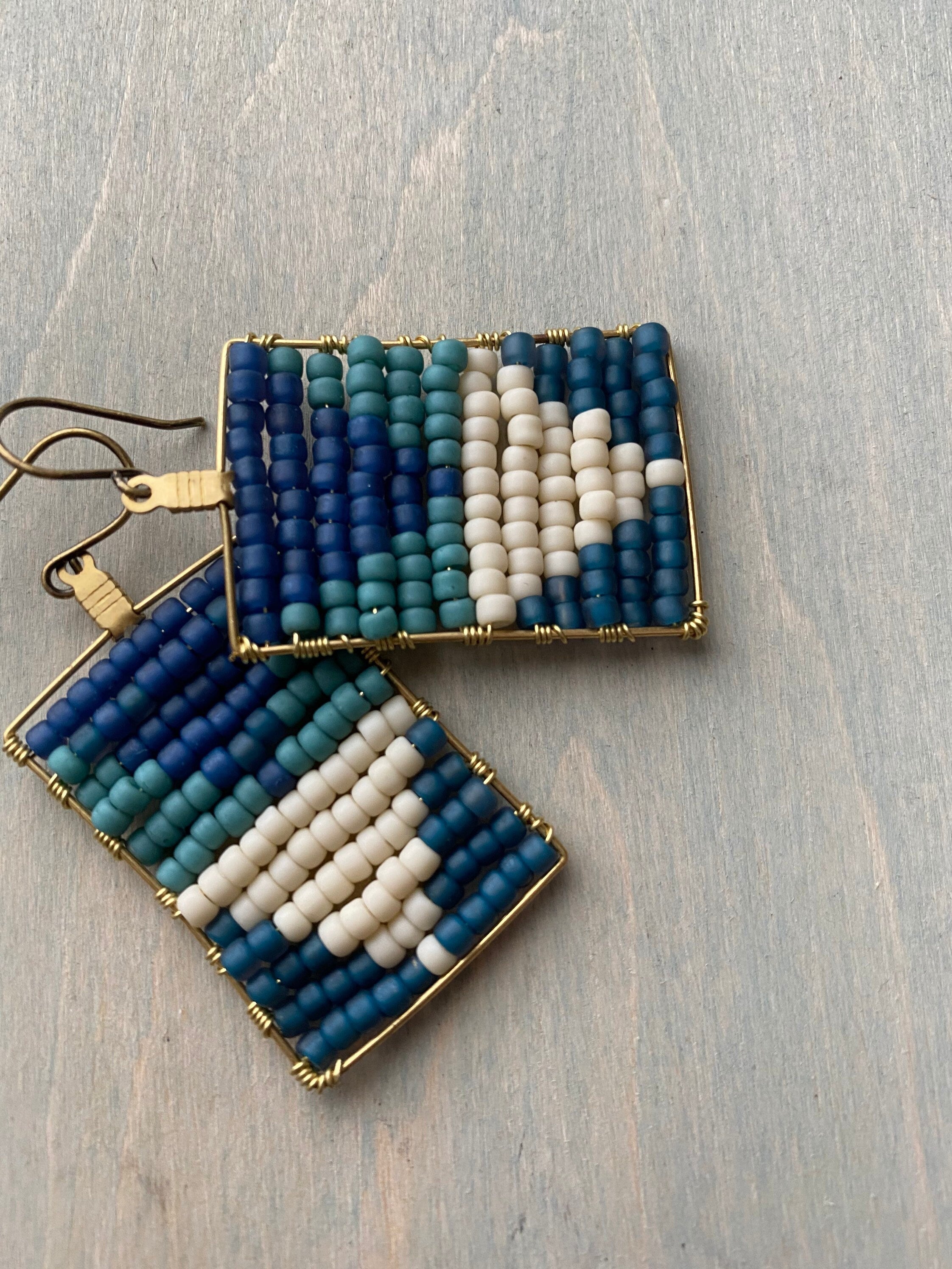 Triangle blues earrings
