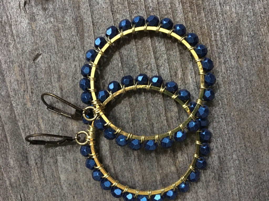 Midnight  Blue Hoops