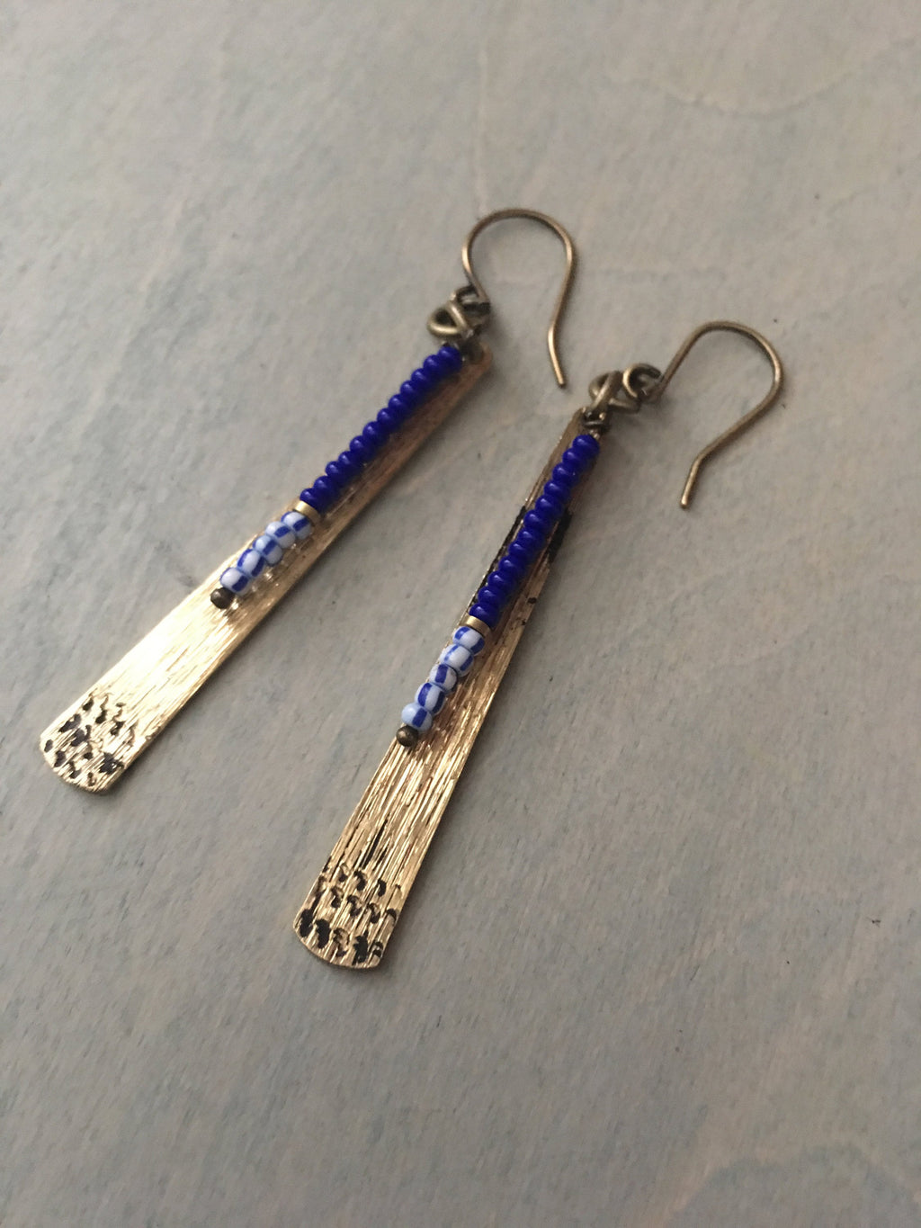 River earrings /blue